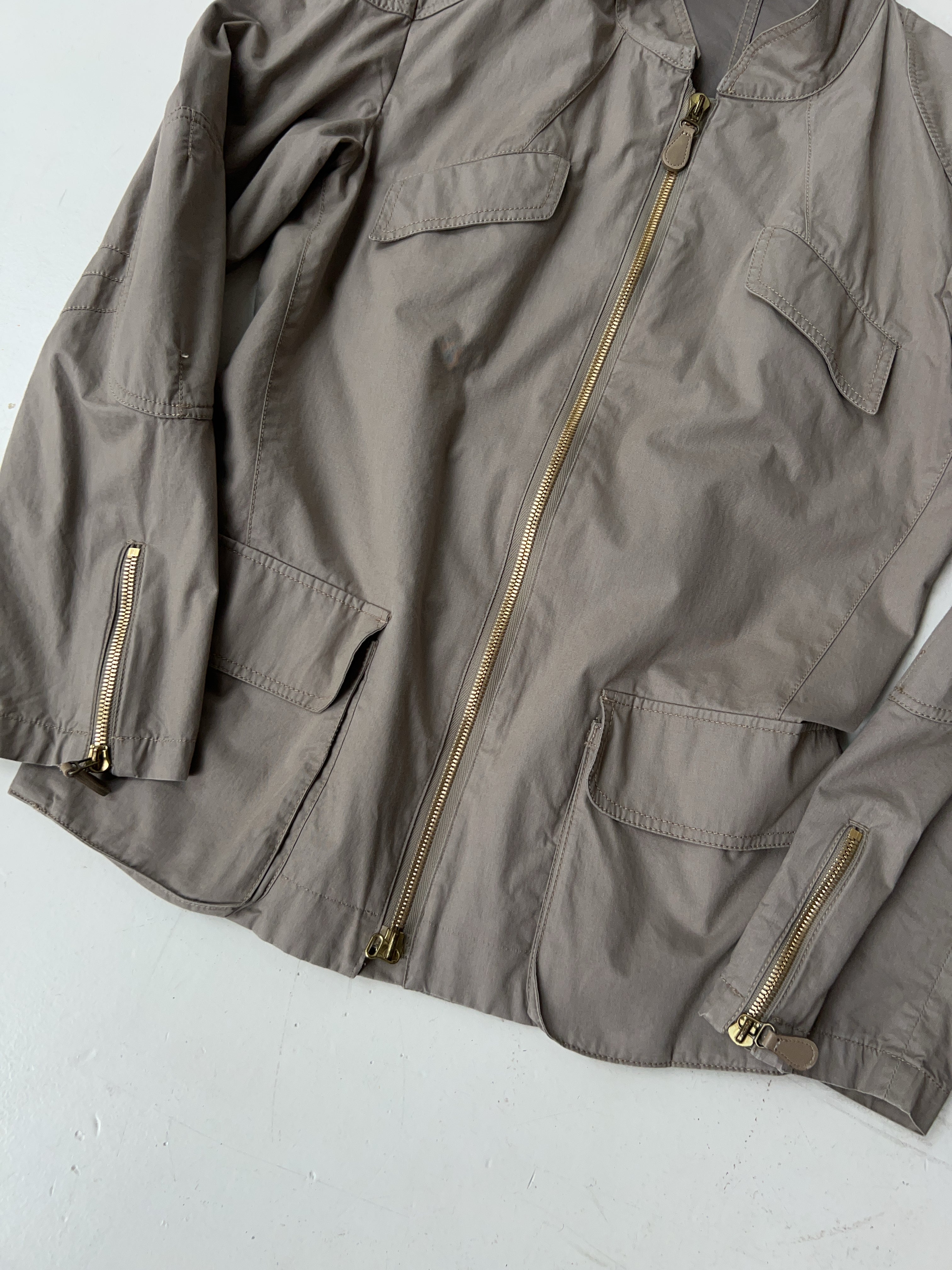 Vintage Bottega Veneta Taupe Mid Coat (L)