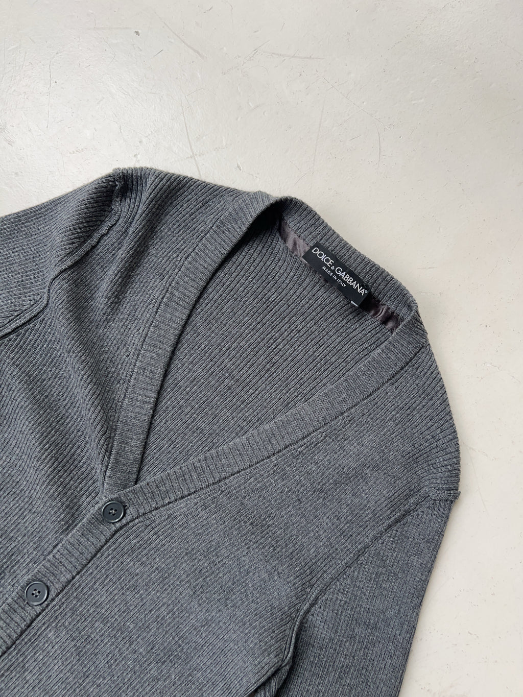 Vintage Dolce & Gabbana Grey Knit Cardigan (M)