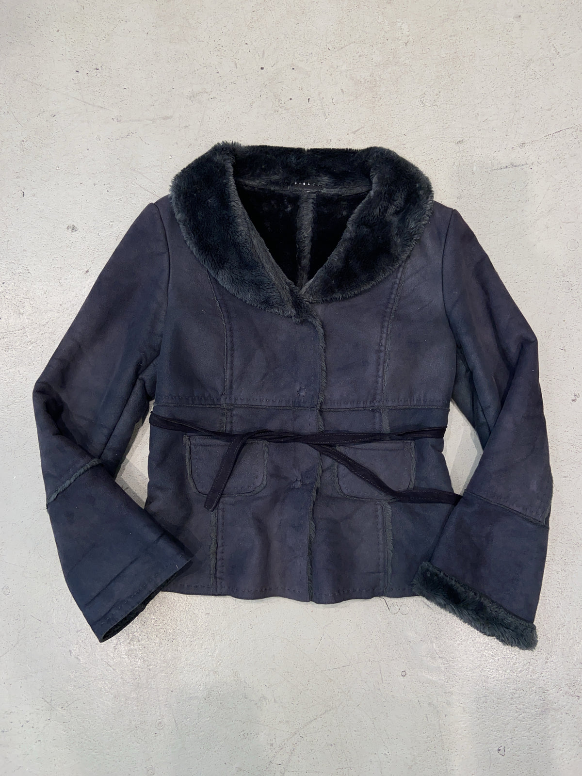 Vintage Sisley Faux Sherling Jacke (S)