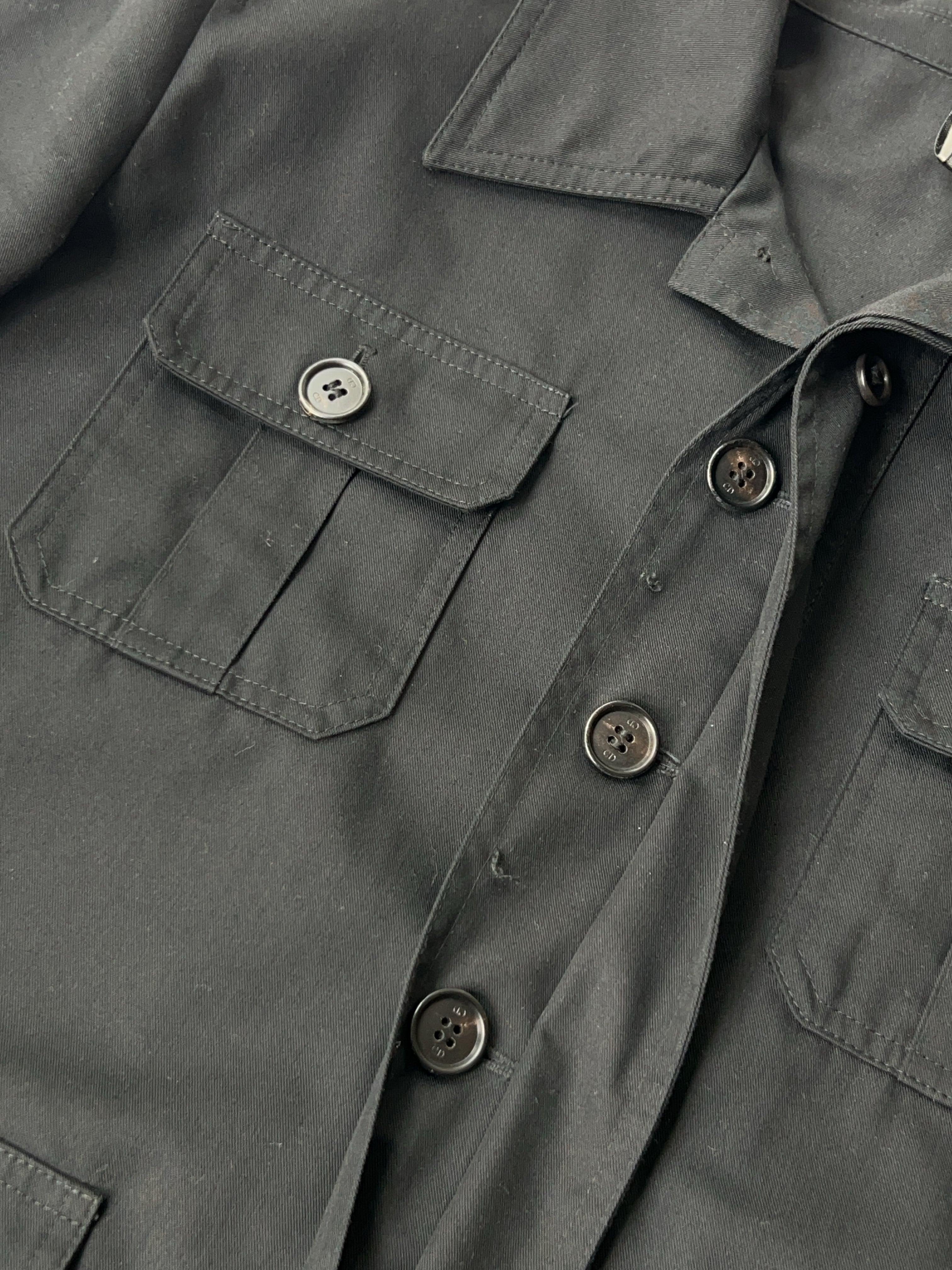 Vintage Christian Dior Black Officer Jacke (M)