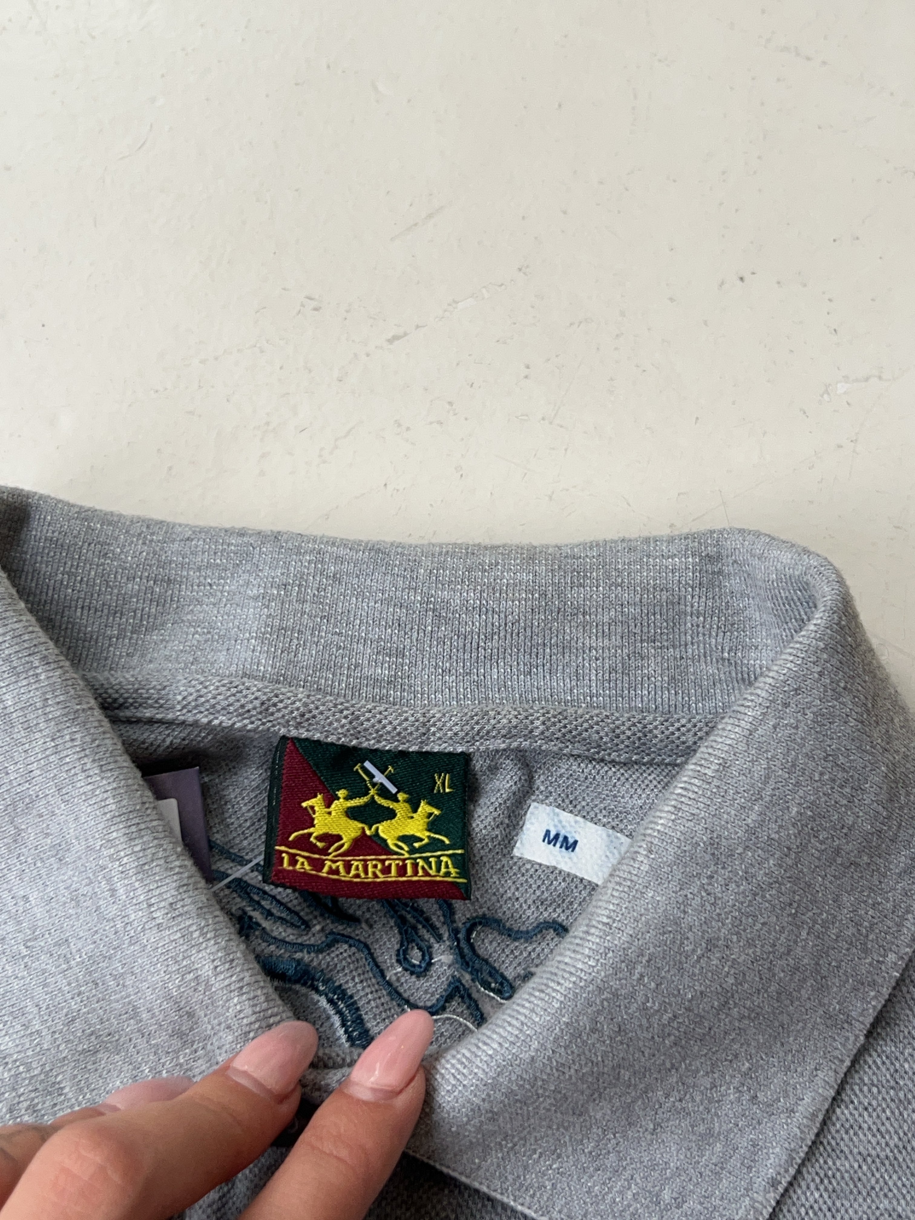 Vintage La Martina Grey Poloshirt (XL)