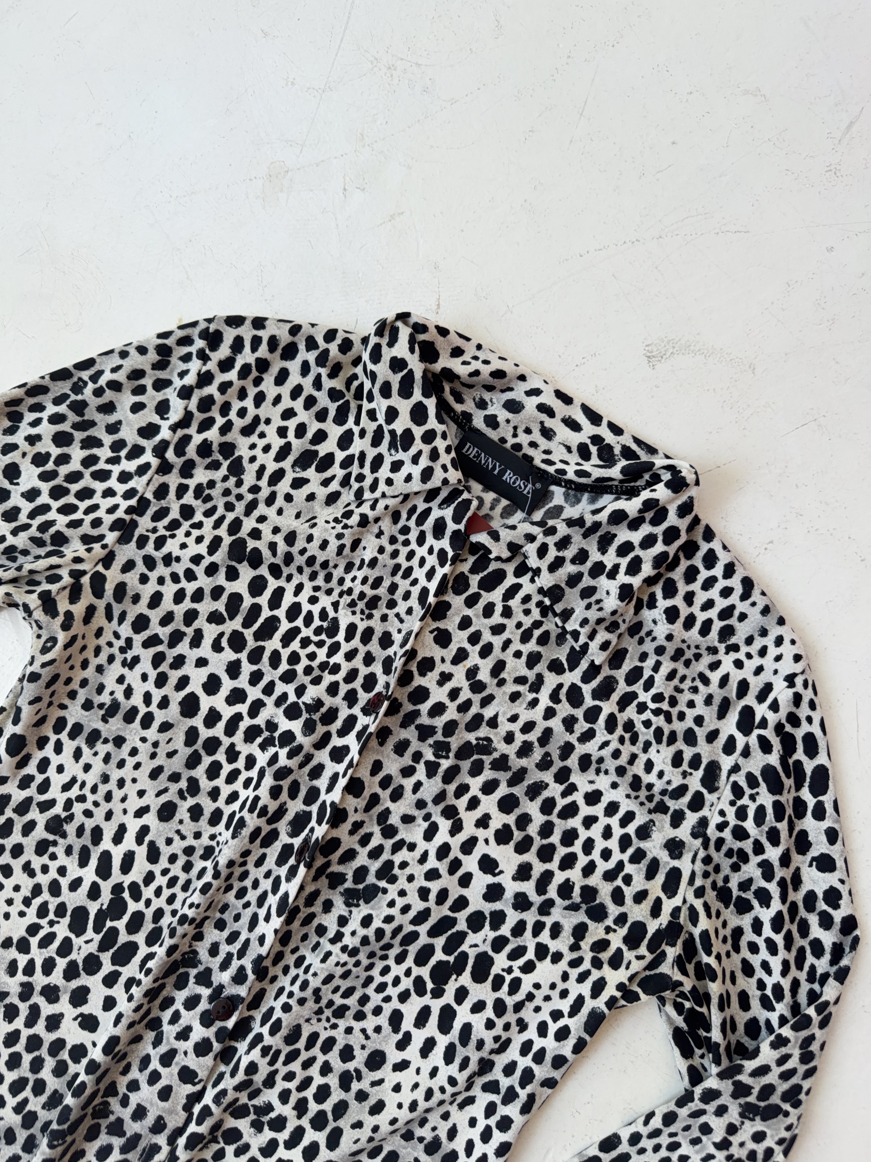 Vintage Denny Rose Leopard Shirt (S)