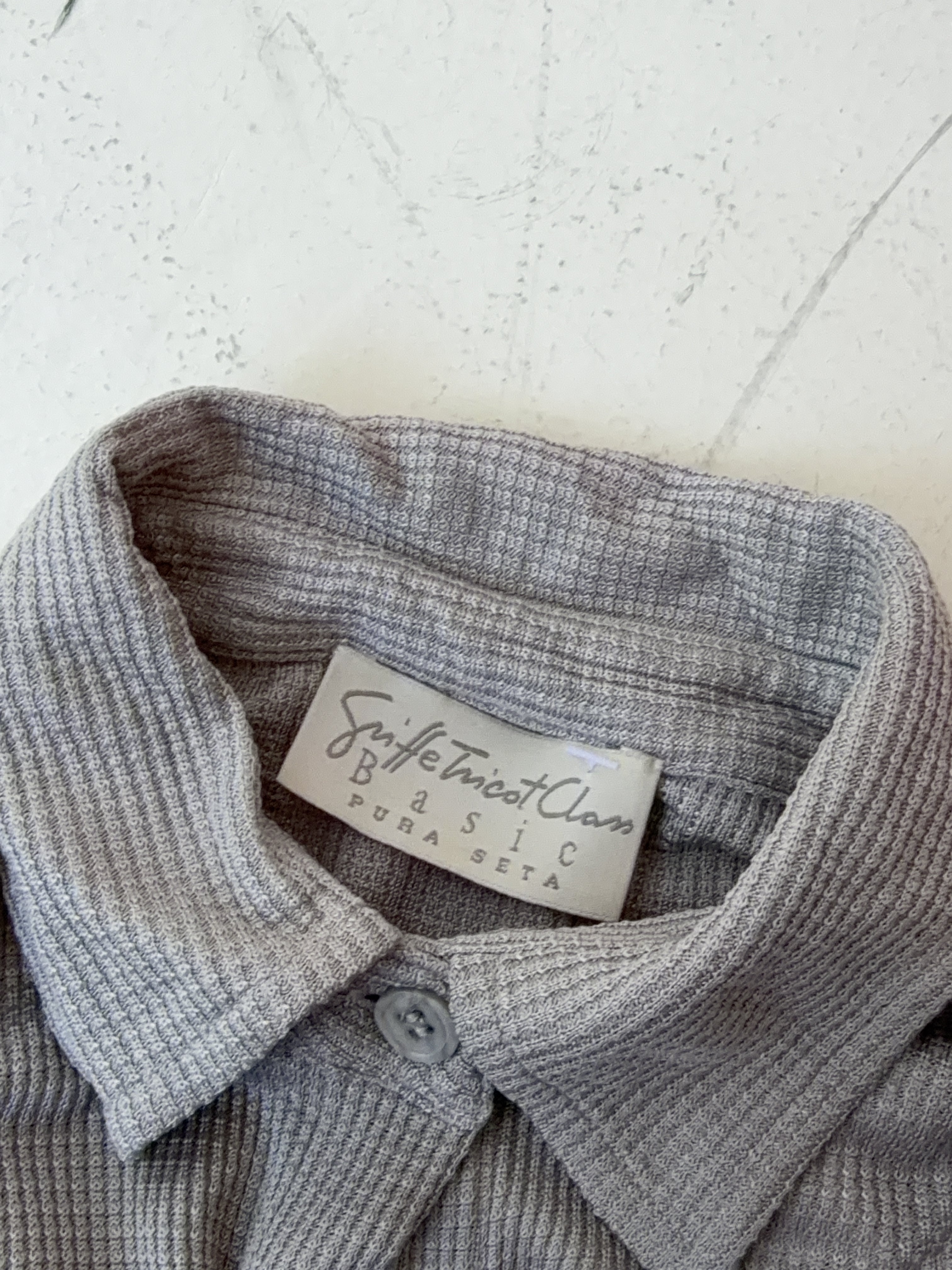 Vintage Guilly Tricot Class Silk Shirt (L)