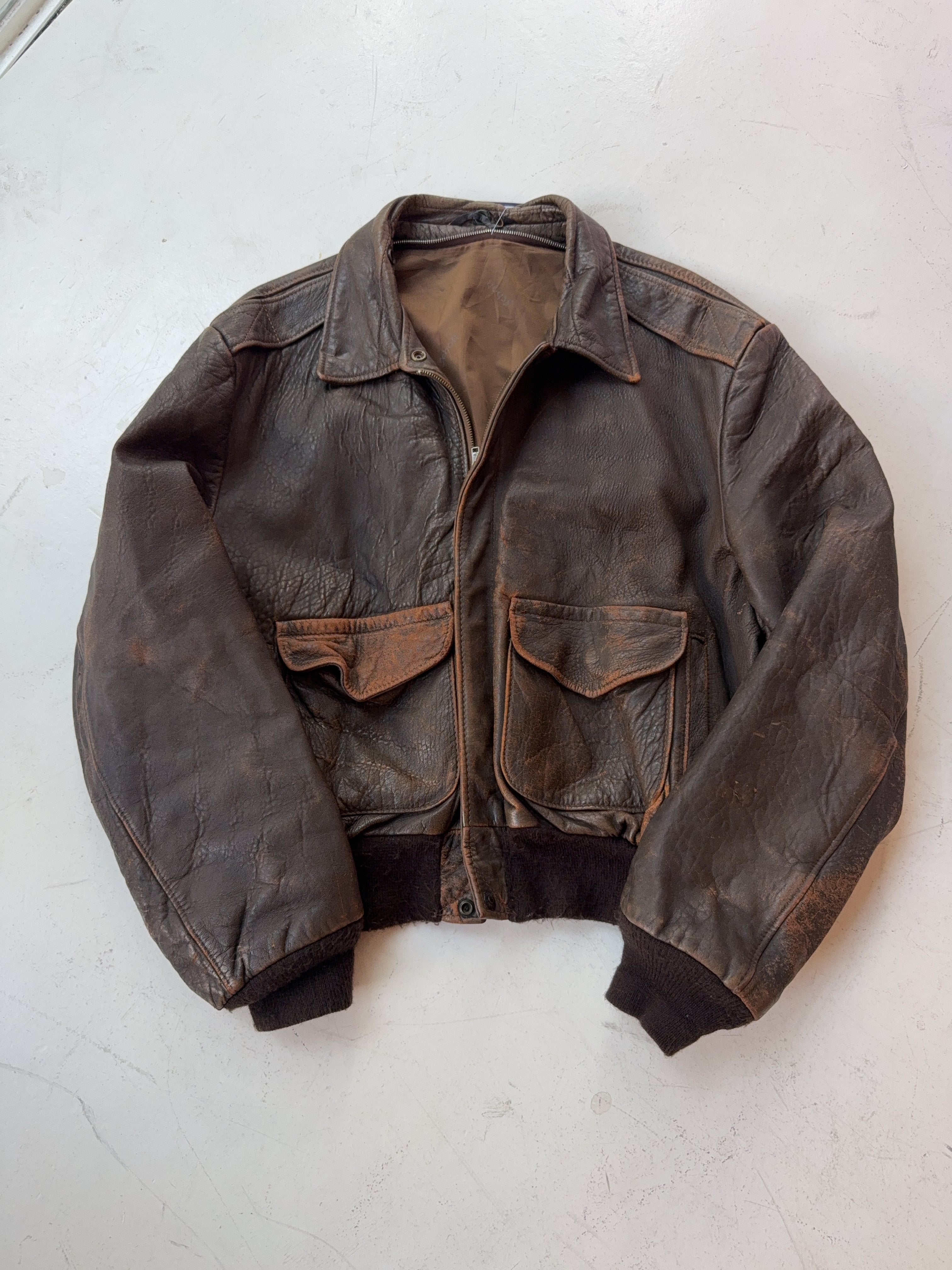 Vintage Schott Leder Bomber Jacke (L)