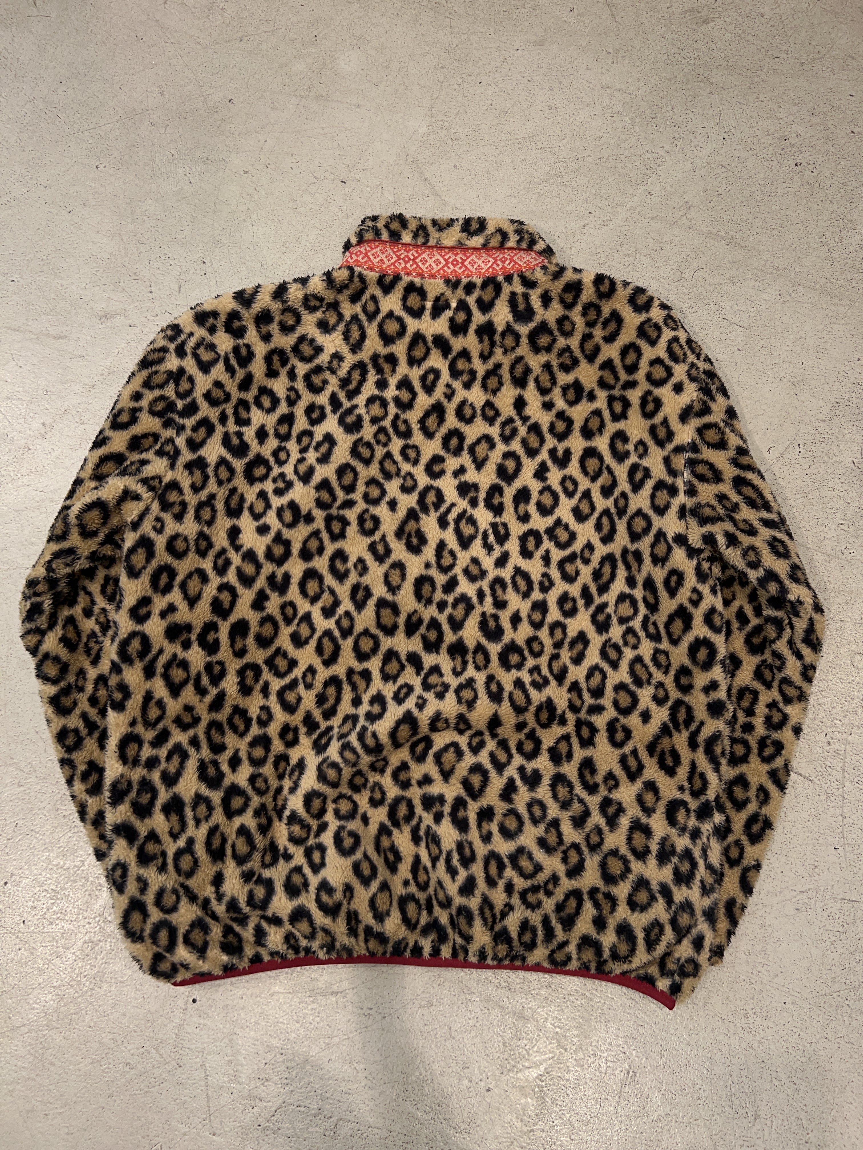 Vintage Kapital Leopard Print Fleece Jacke (L)