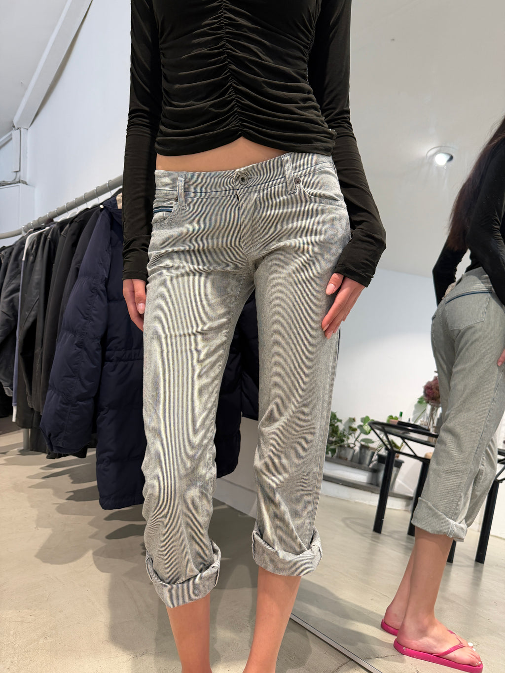 Vintage Armani Jeans Striped Jeans (M)