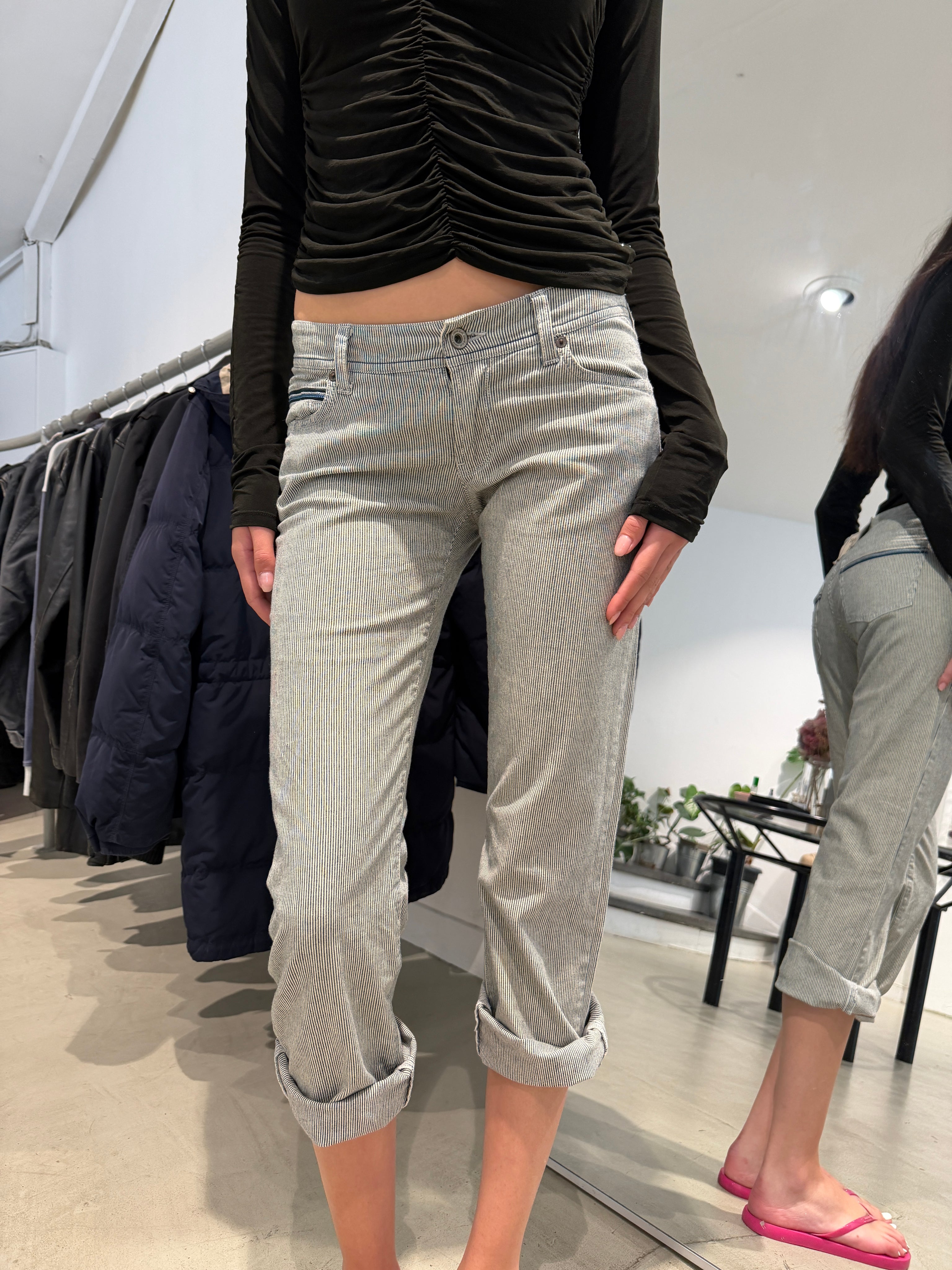 Vintage Armani Jeans Striped Jeans (M)