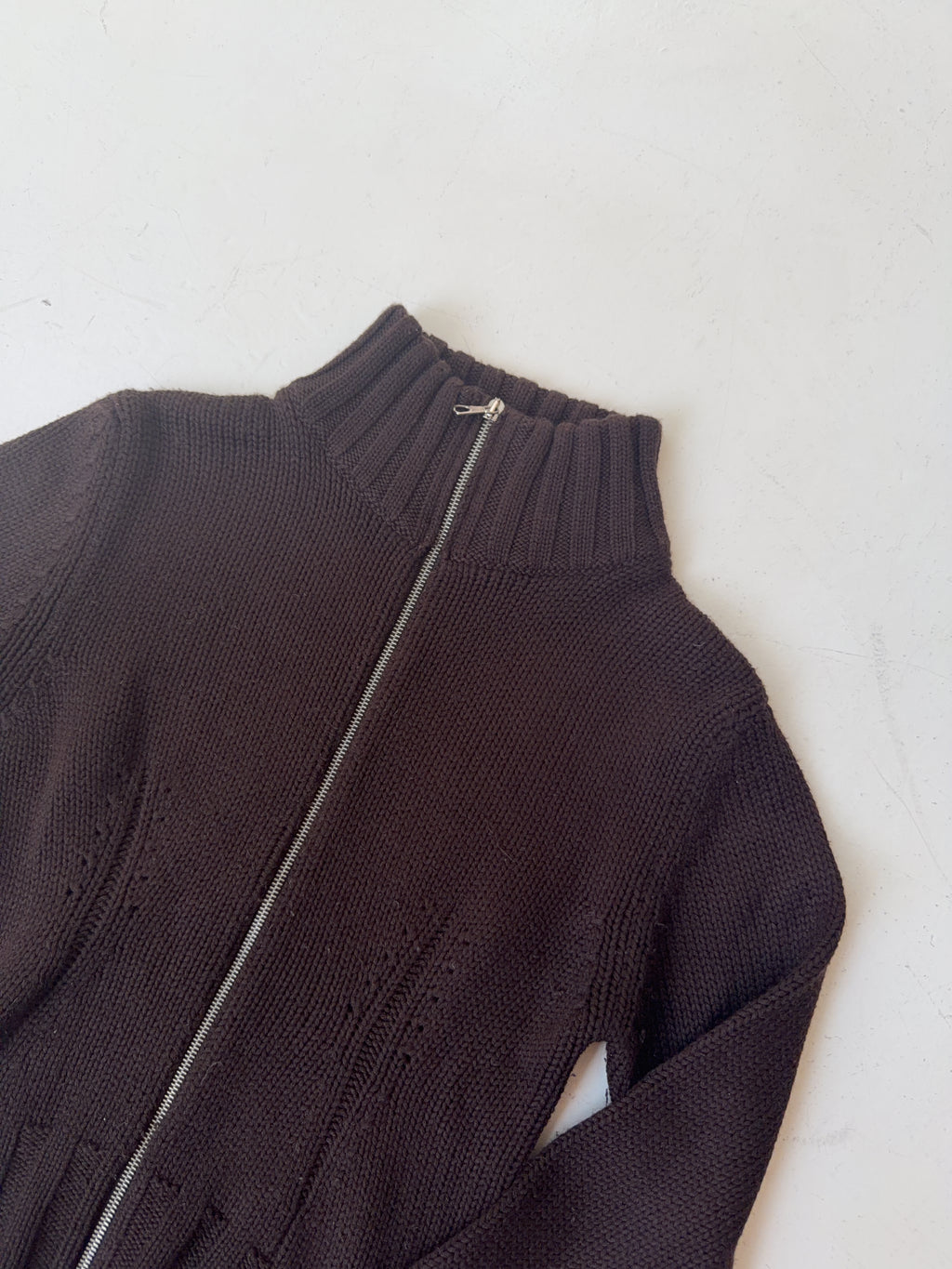 Vintage Sisley Knit Zip Jacket (S)
