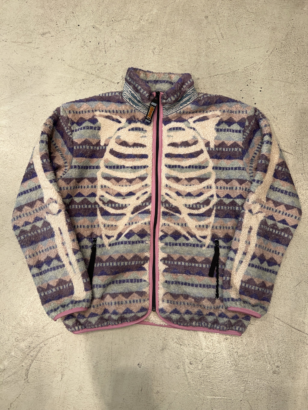 Vintage Kapital Ashland Stripe & Bone Fleece Jacke (XL)