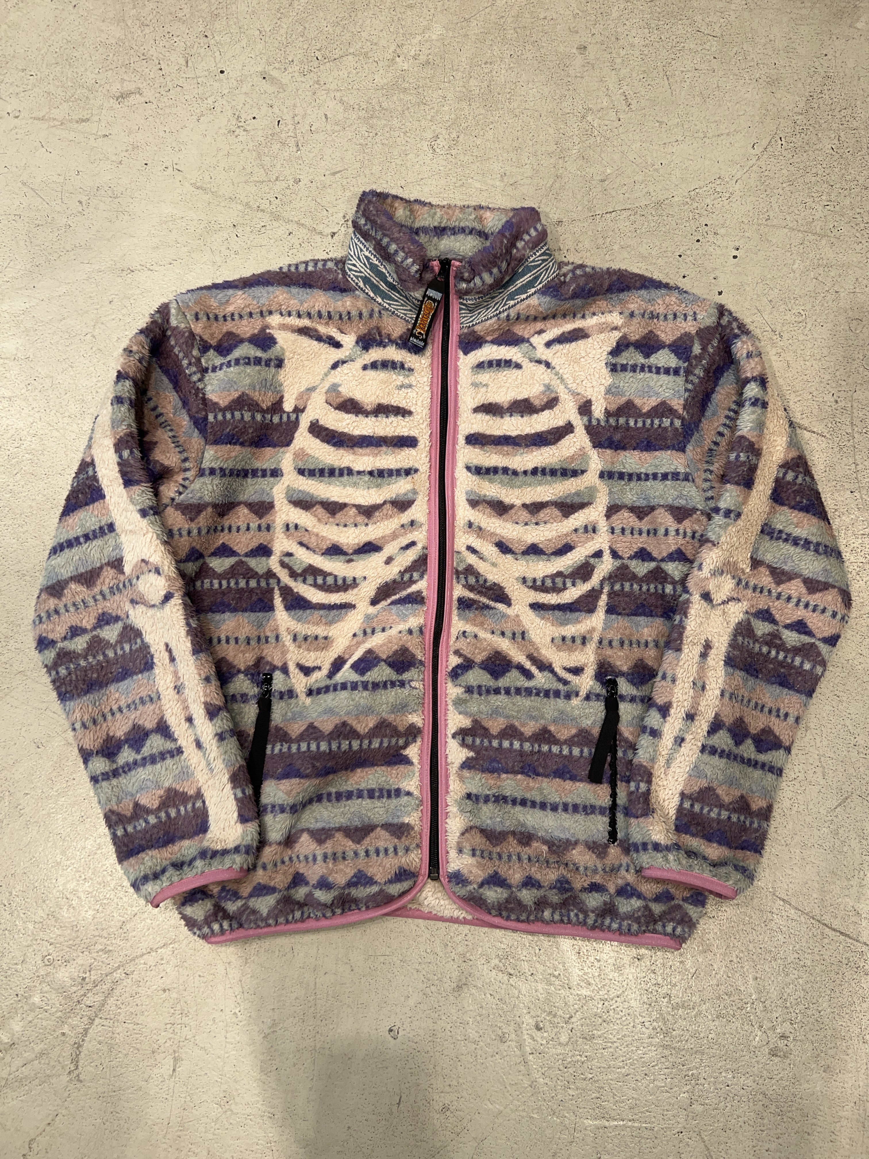 Vintage Kapital Ashland Stripe & Bone Fleece Jacke (XL)