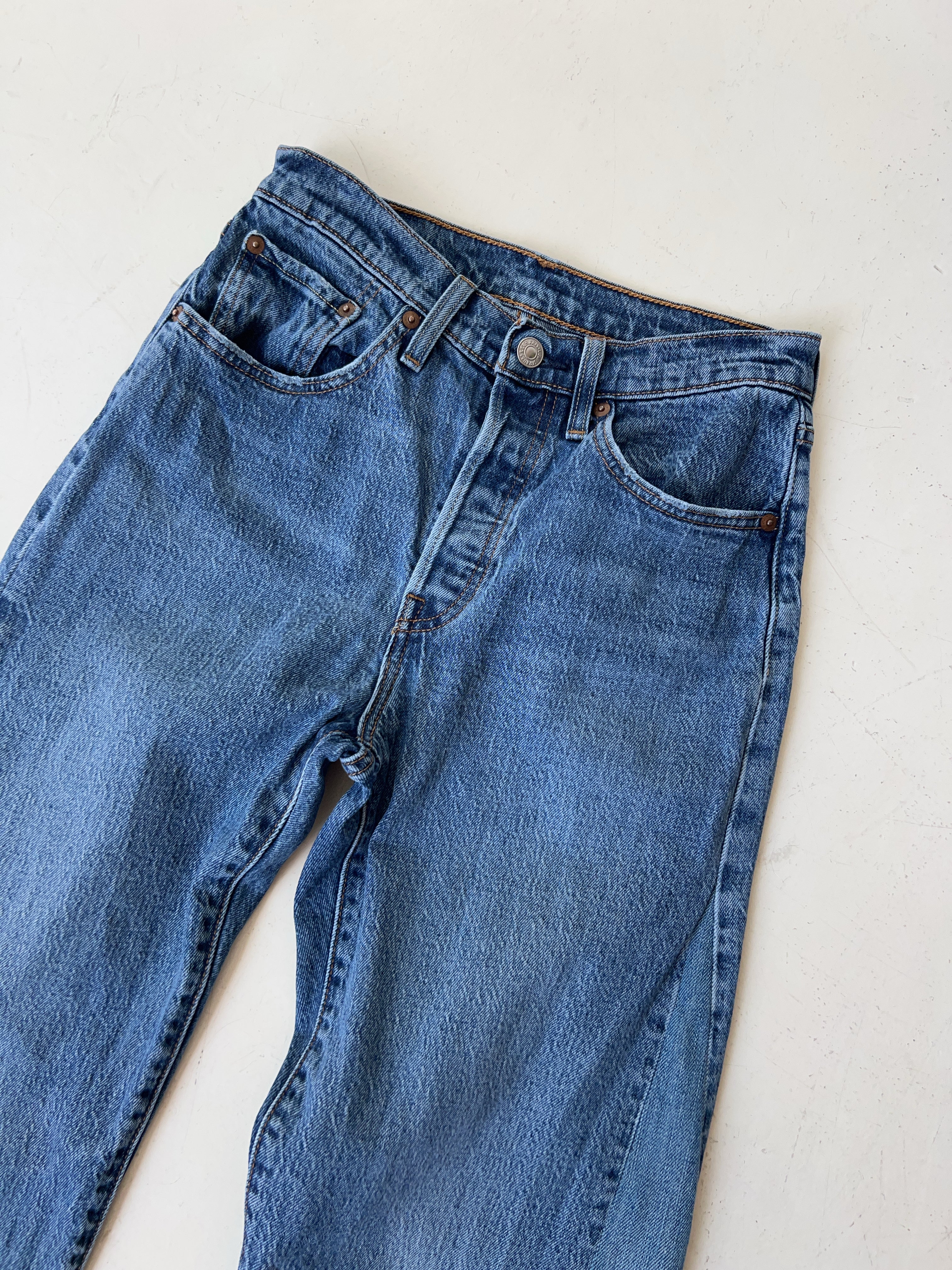 Vintage Levi's 501 Reworked High Waisted Jeans (S)