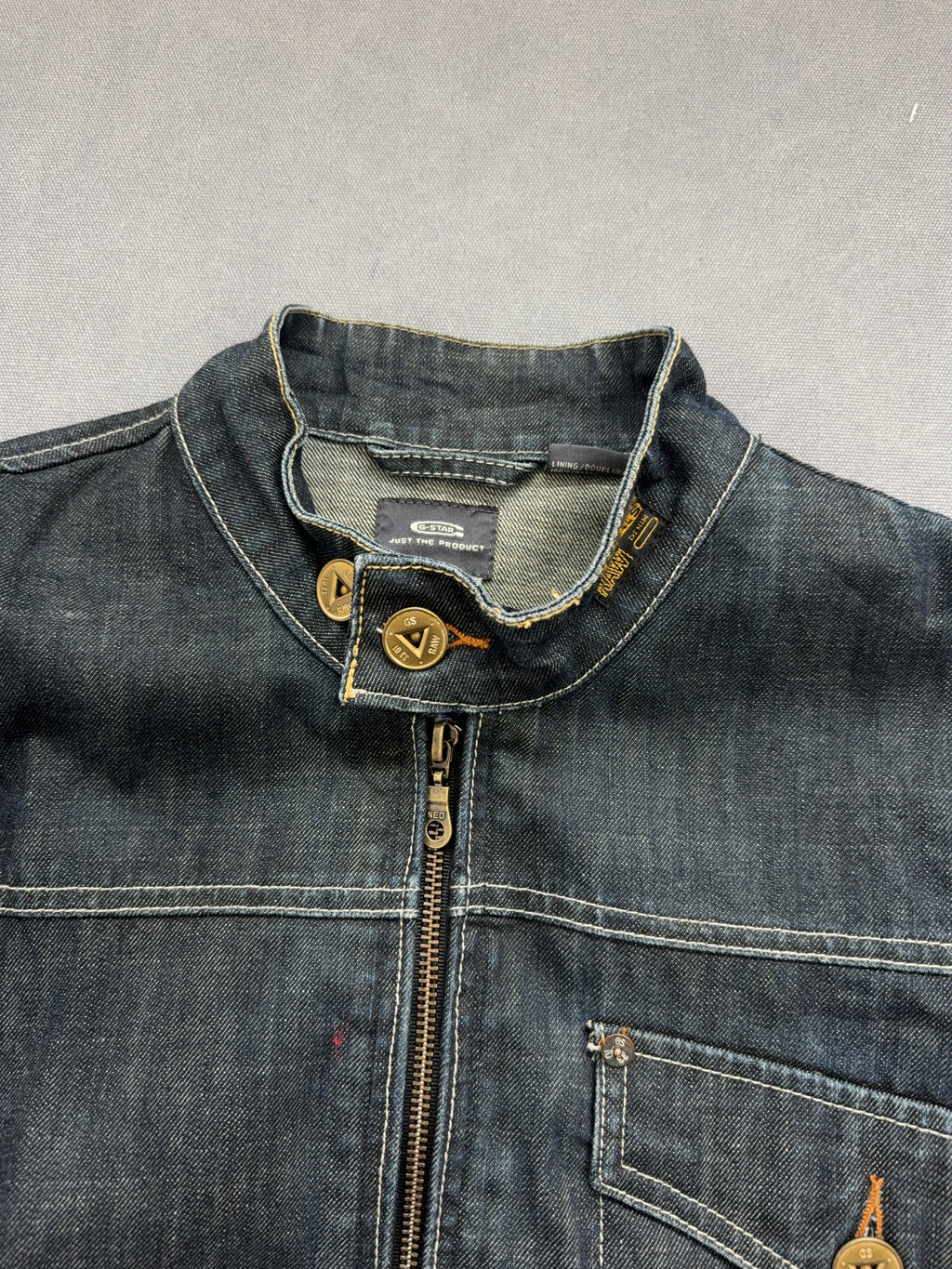 Vintage G-star Raw Denim Jacke für Herren. Y2K Second Hand 2000s Fashion