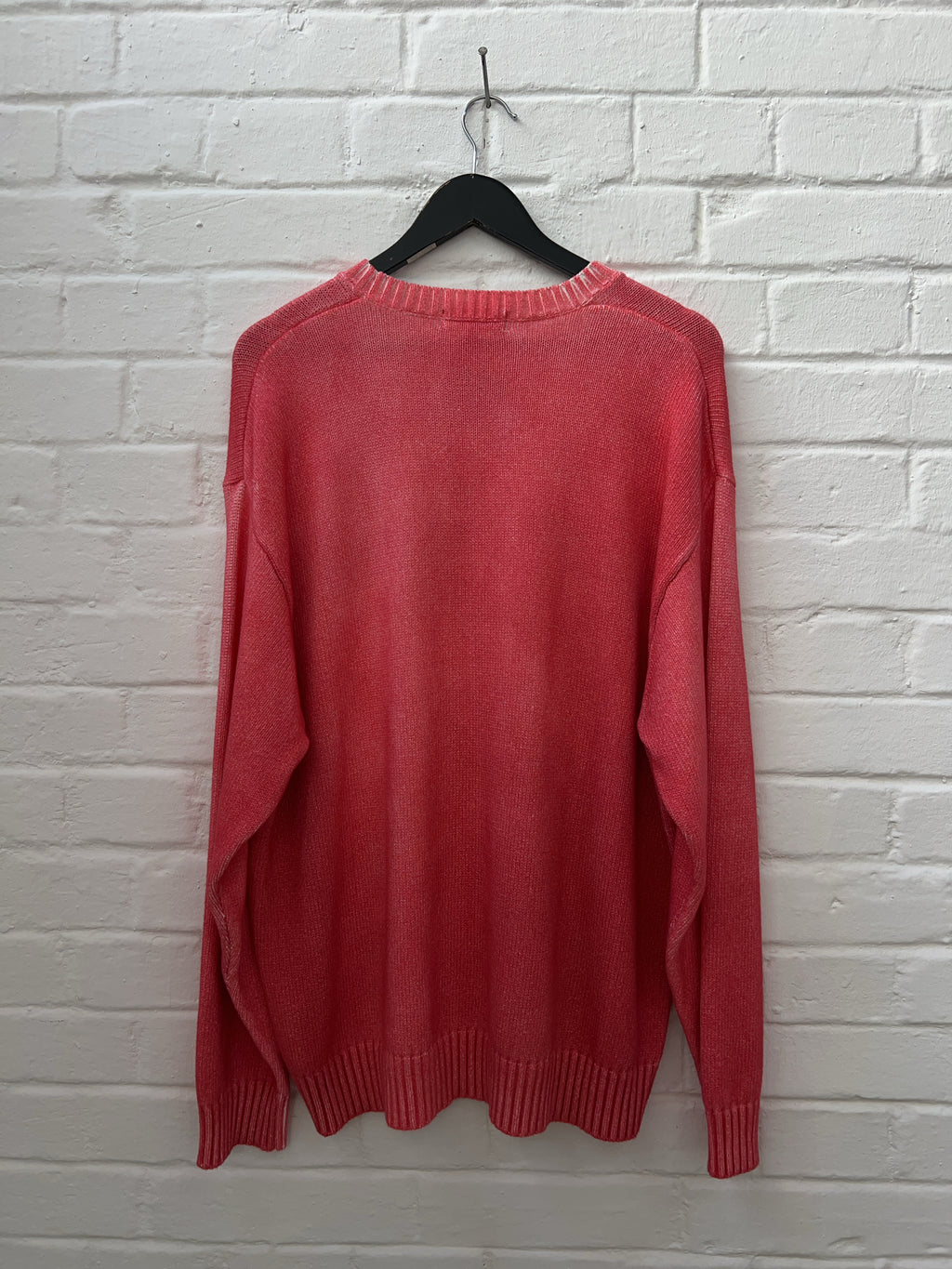 Supreme Printed Washed Knit Sweater Pink (L)