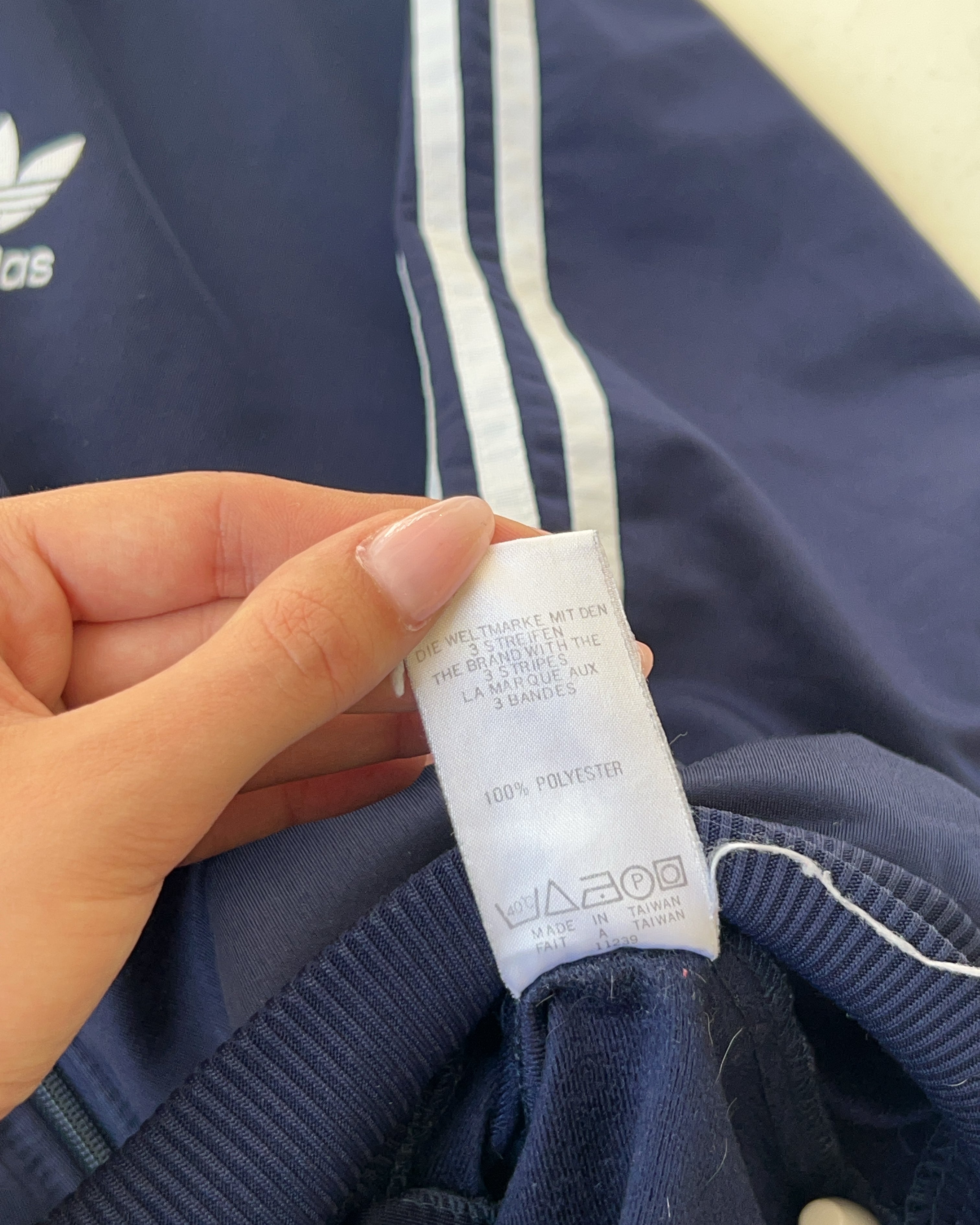 Vintage Adidas Blaue Jacke (L)