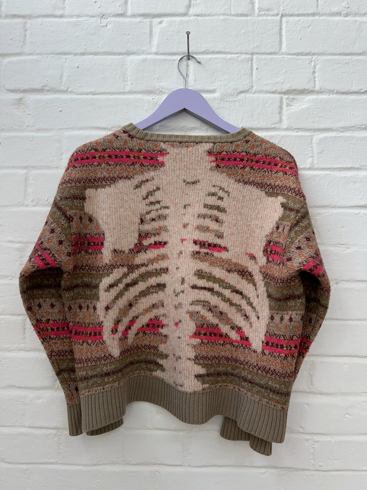 Kapital 7G Wool Bone Sweater (S) Designer Strick Pullover Vintage Store Still Thrifting