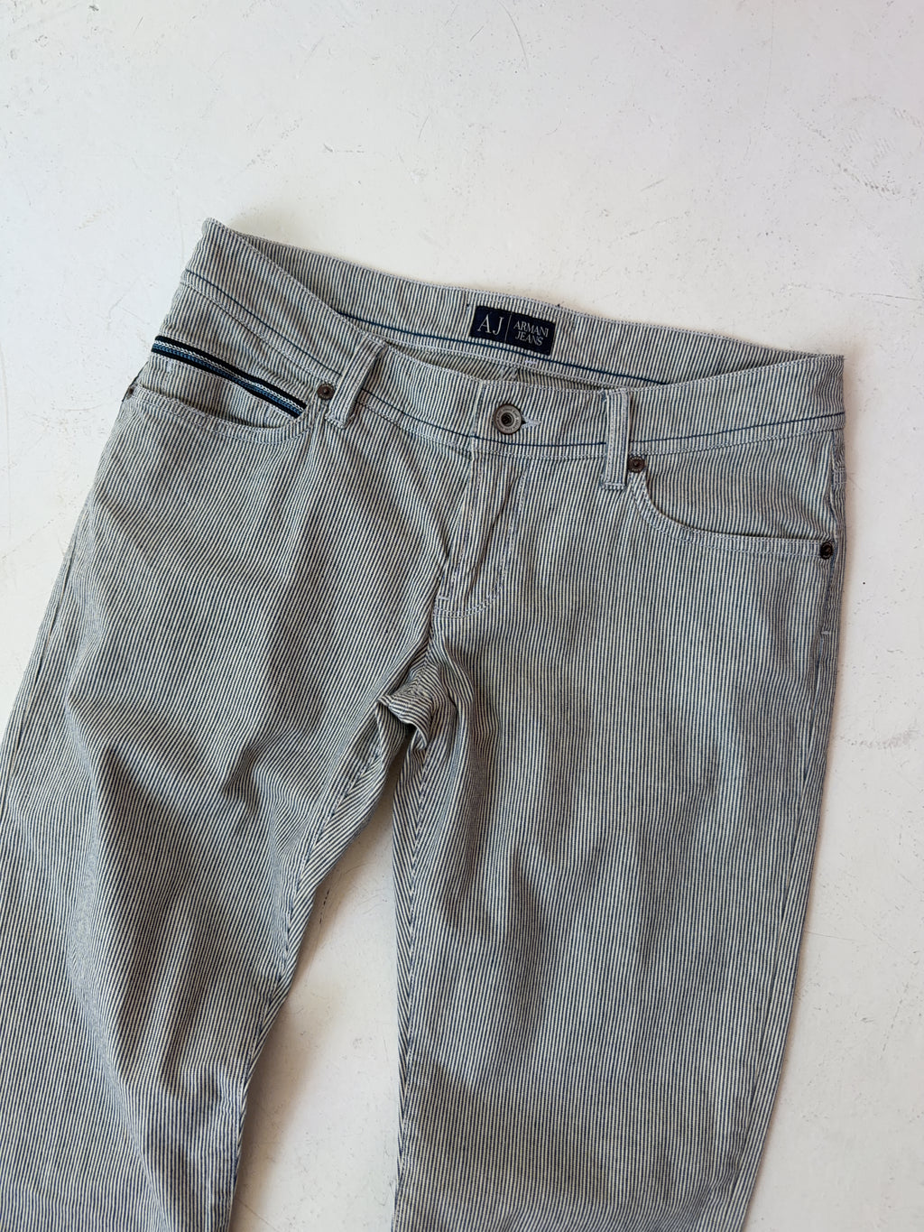 Vintage Armani Jeans Striped Jeans (M)