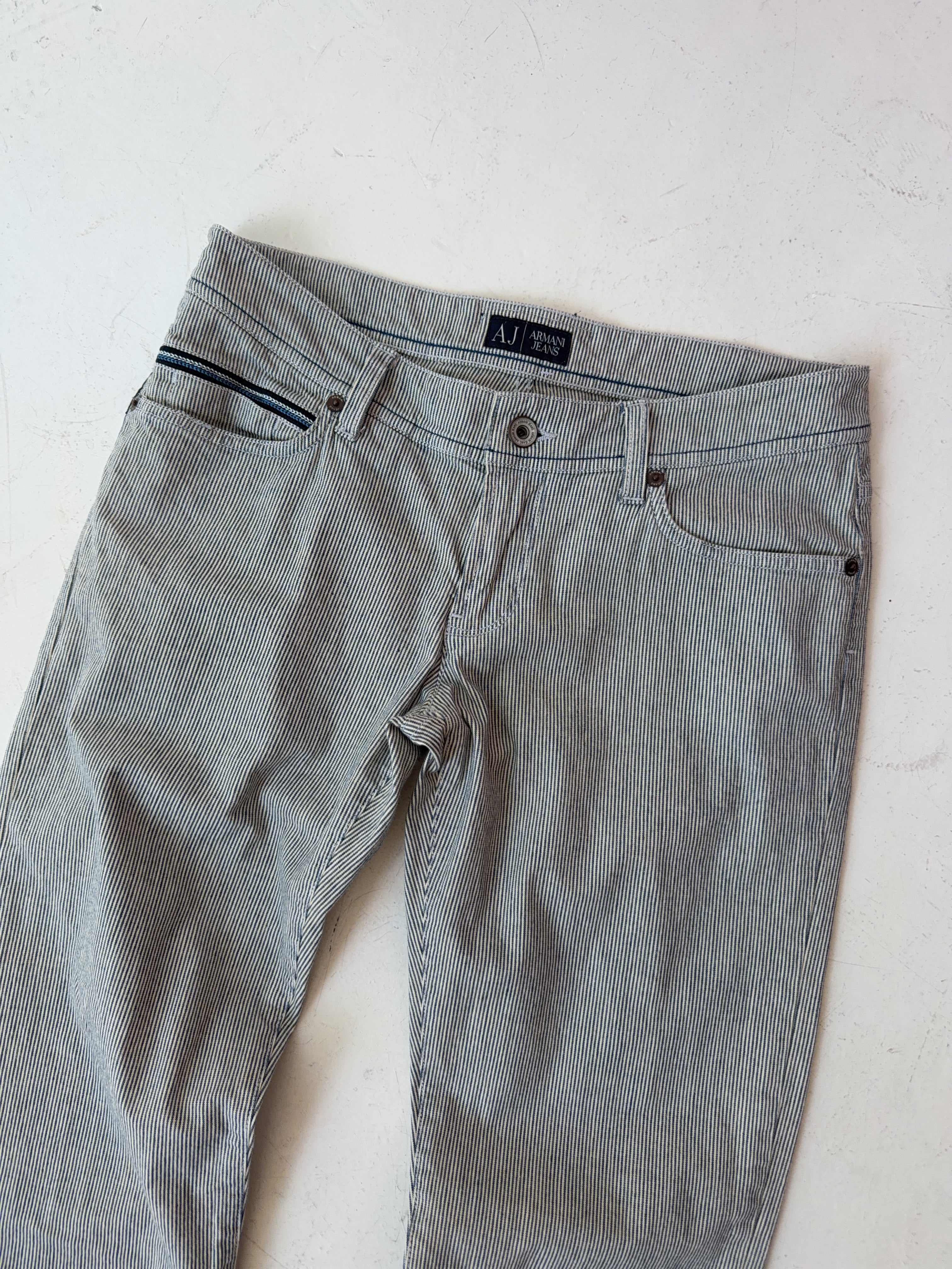 Vintage Armani Jeans Striped Jeans (M)