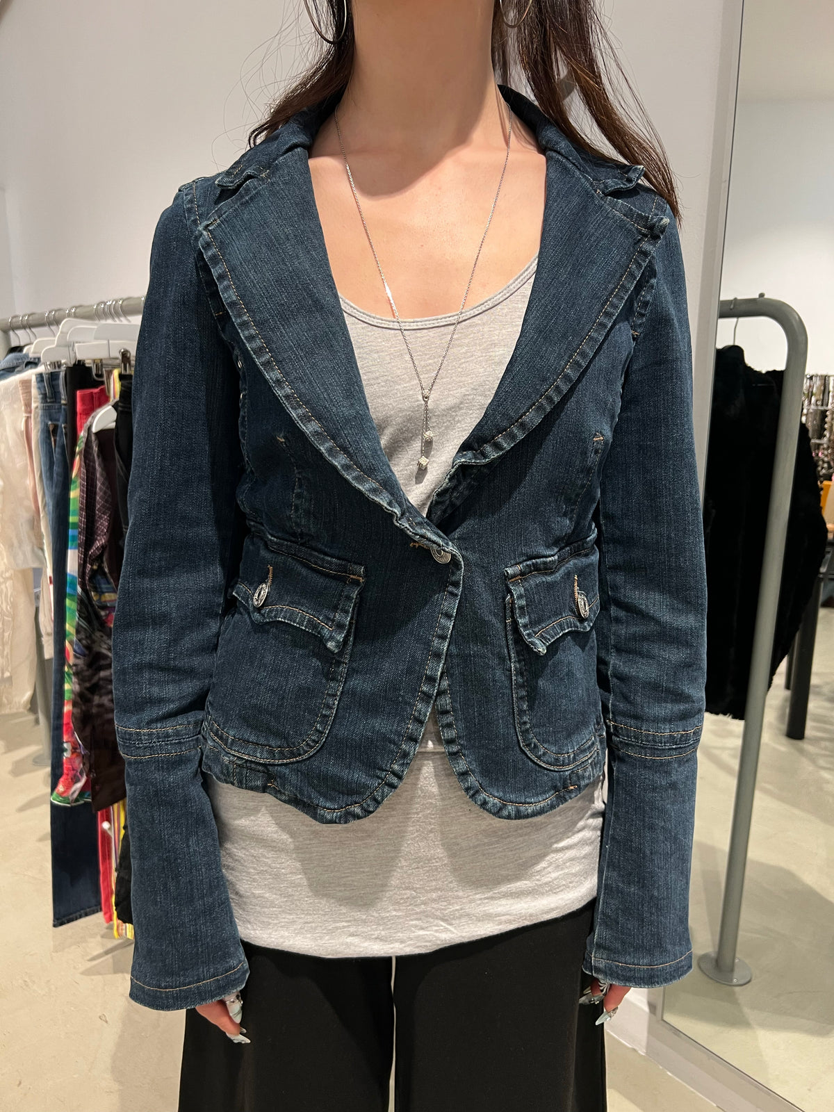 Vintage Sisley Jeans Jacket (L)