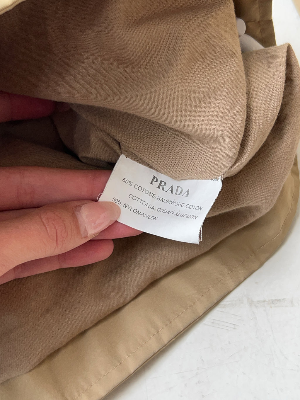 Vintage Prada Beige Windbreaker (L)