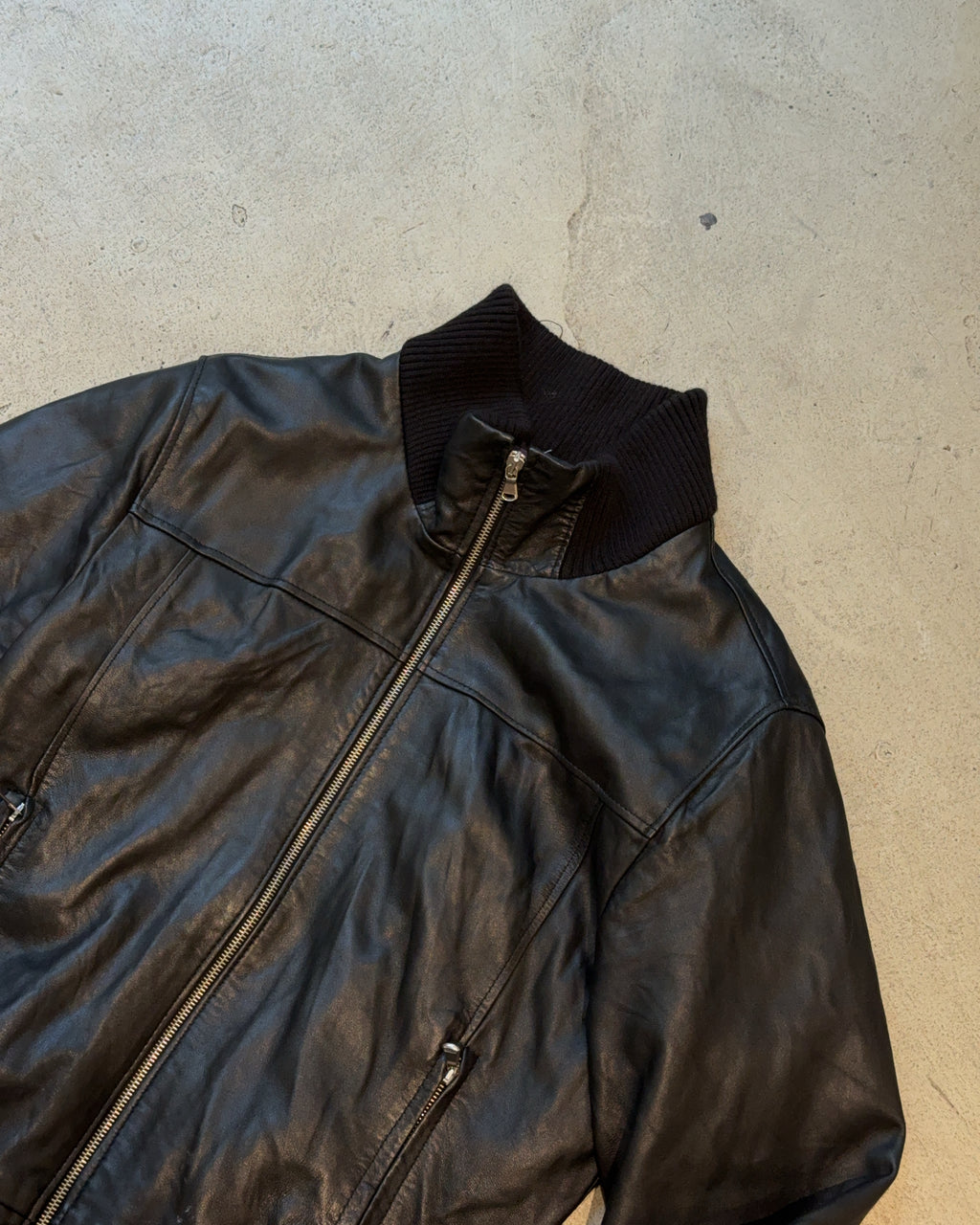 Vintage Leder Jacke (M)