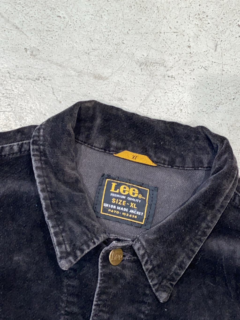 Vintage Lee Black Velvet Jacket (XL)