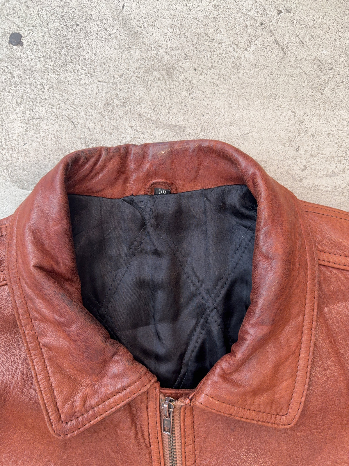 Vintage Leder Jacke (L)