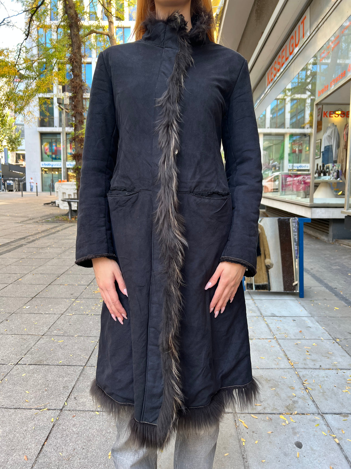 Vintage Faux Fur Mantel (M)