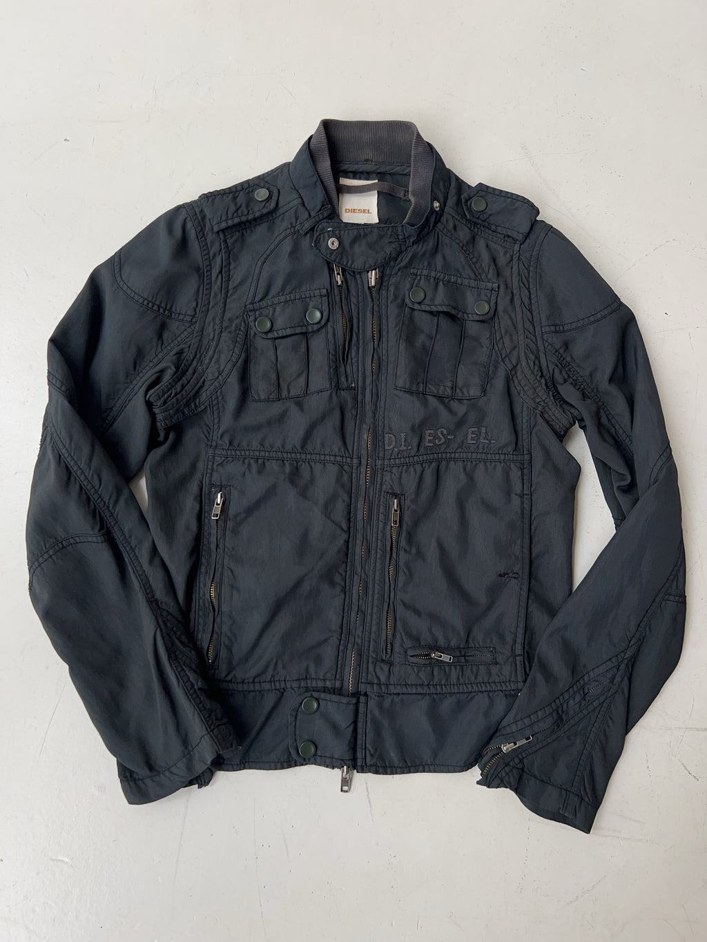 Vintage Diesel Black/Dark Green Utility Jacket (L)