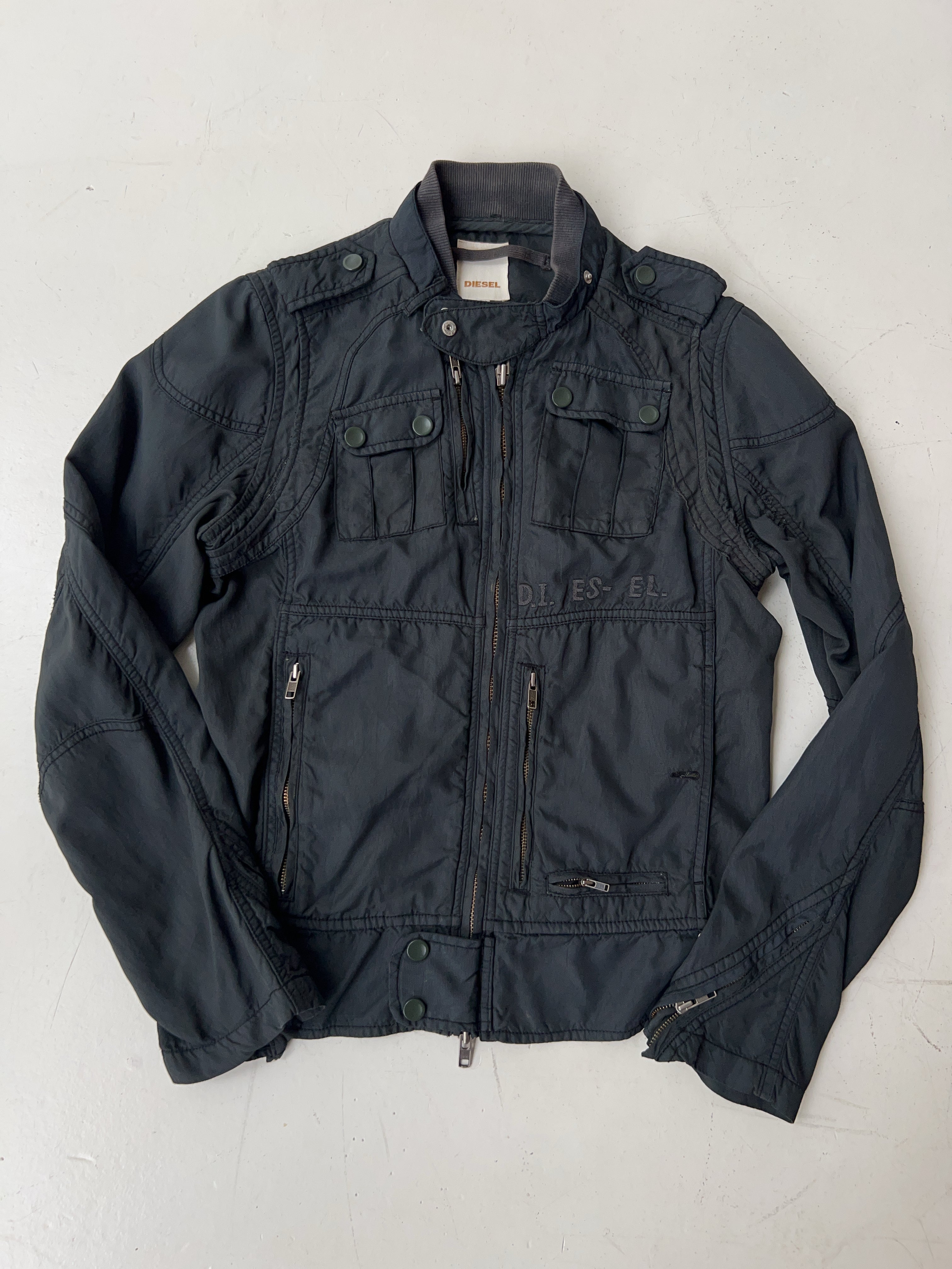 Vintage Diesel Black/Dark Green Utility Jacket (L)