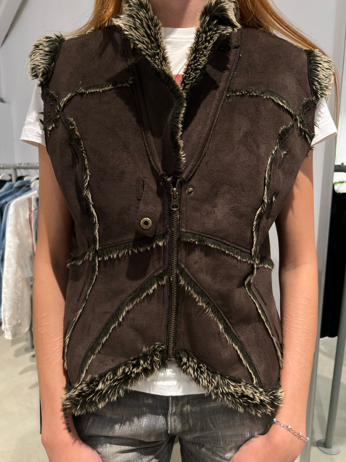 Vintage Young Spirit Fur Vest (L)