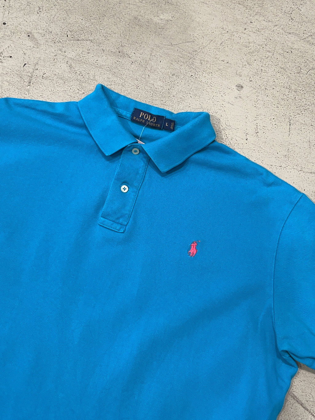 Vintage Polo Ralph Lauren Poloshirt für Herren. Y2K Second Hand 2000s Fashion.