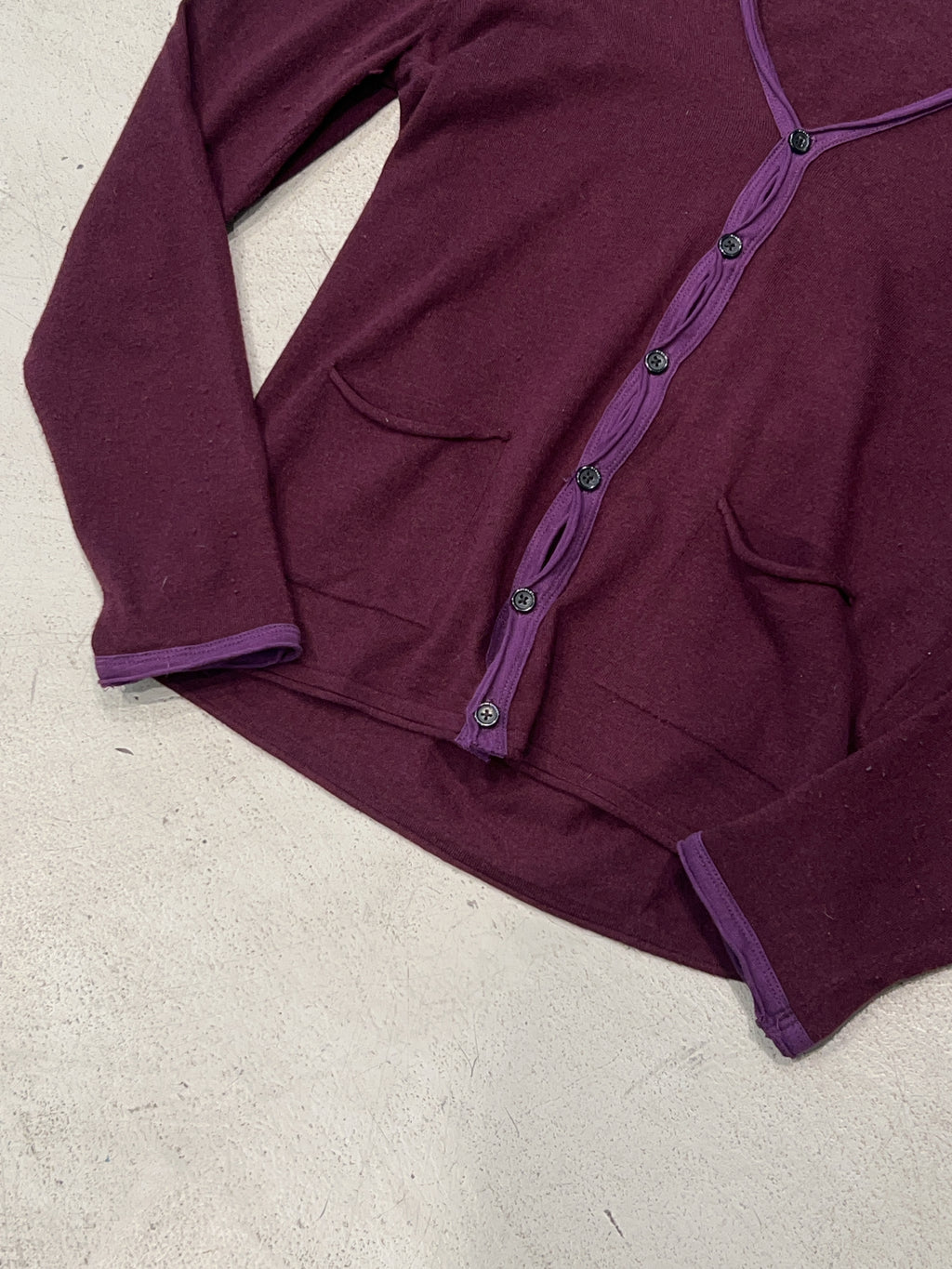 Vintage Sisley Purple Cardigan (L)