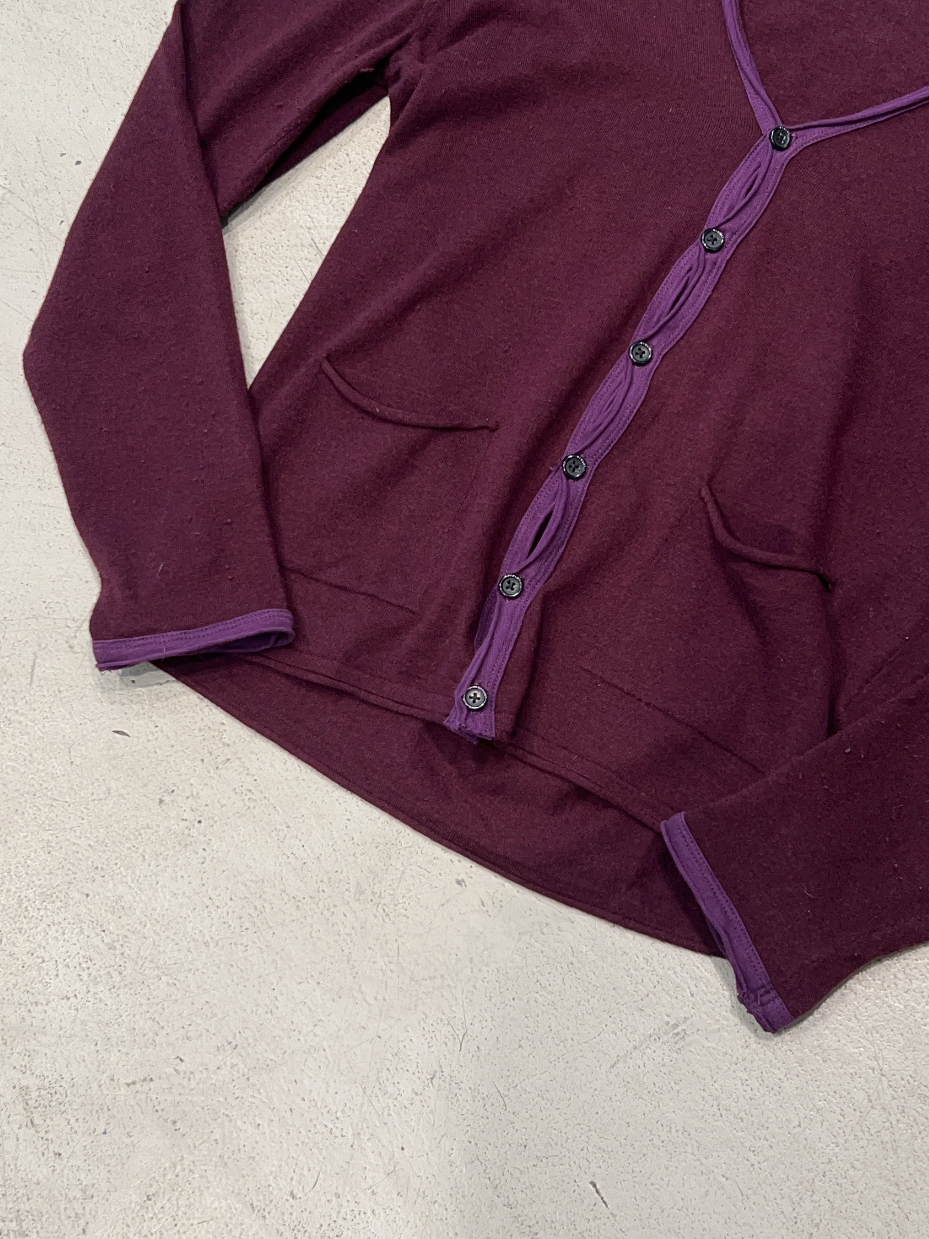 Vintage Sisley Purple Cardigan (L)