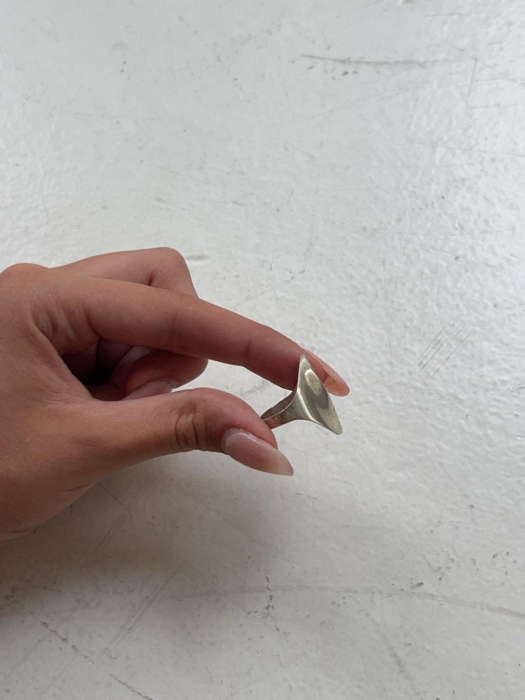 Vintage 925 Silber Breitflächiger Ring