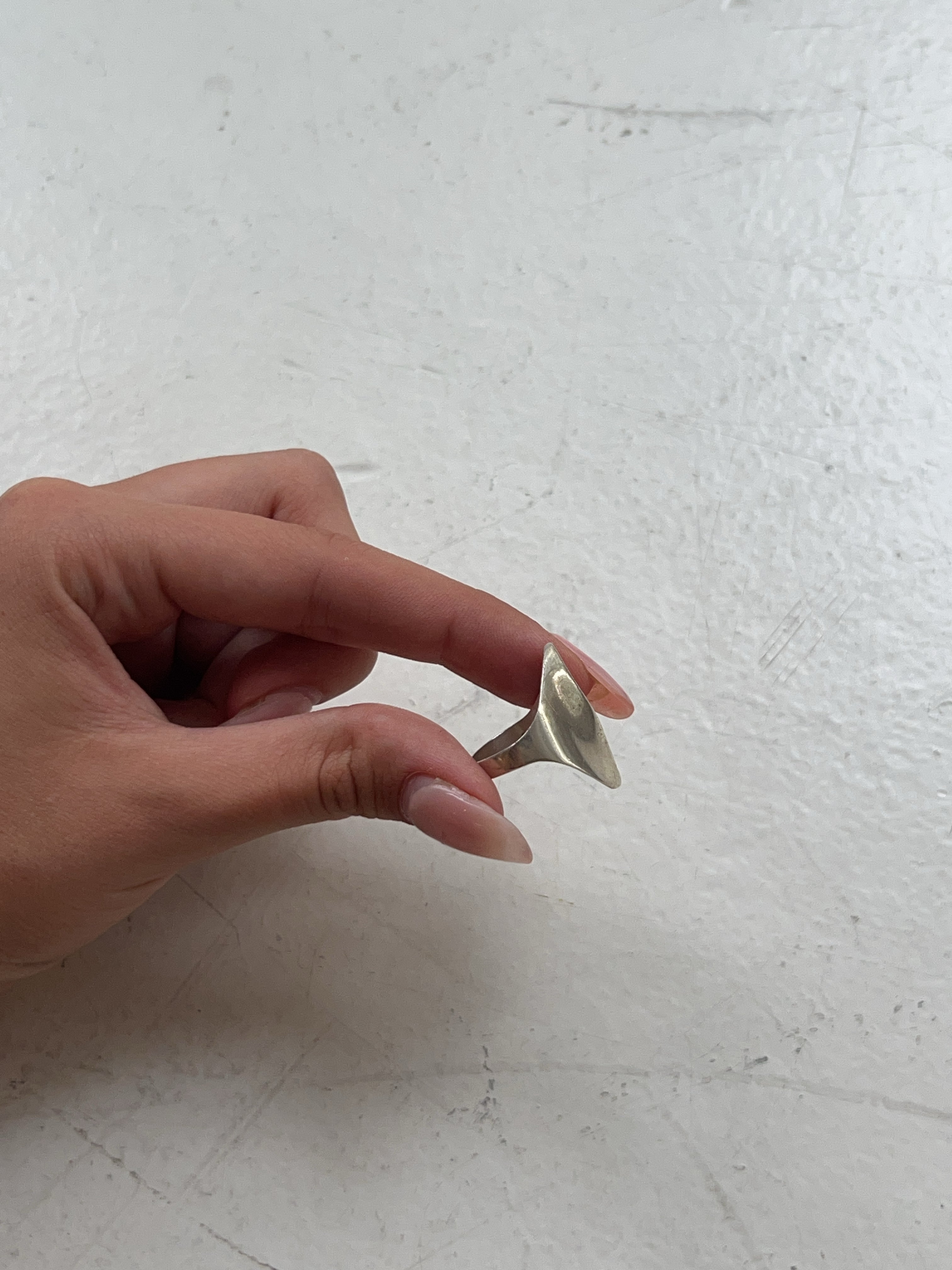 Vintage 925 Silber Breitflächiger Ring
