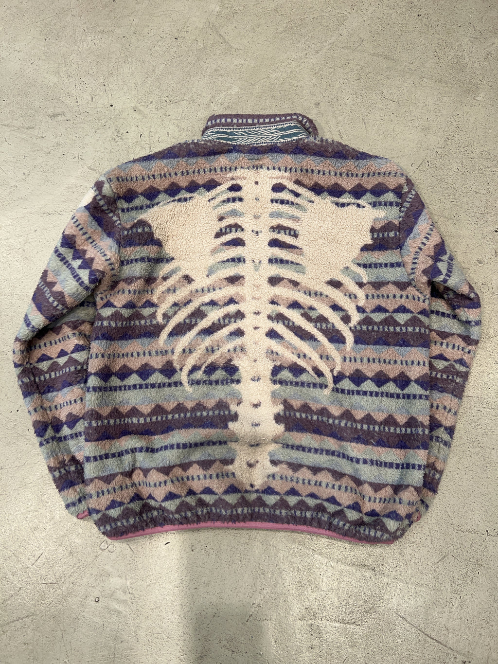 Vintage Kapital Ashland Stripe & Bone Fleece Jacke (XL)