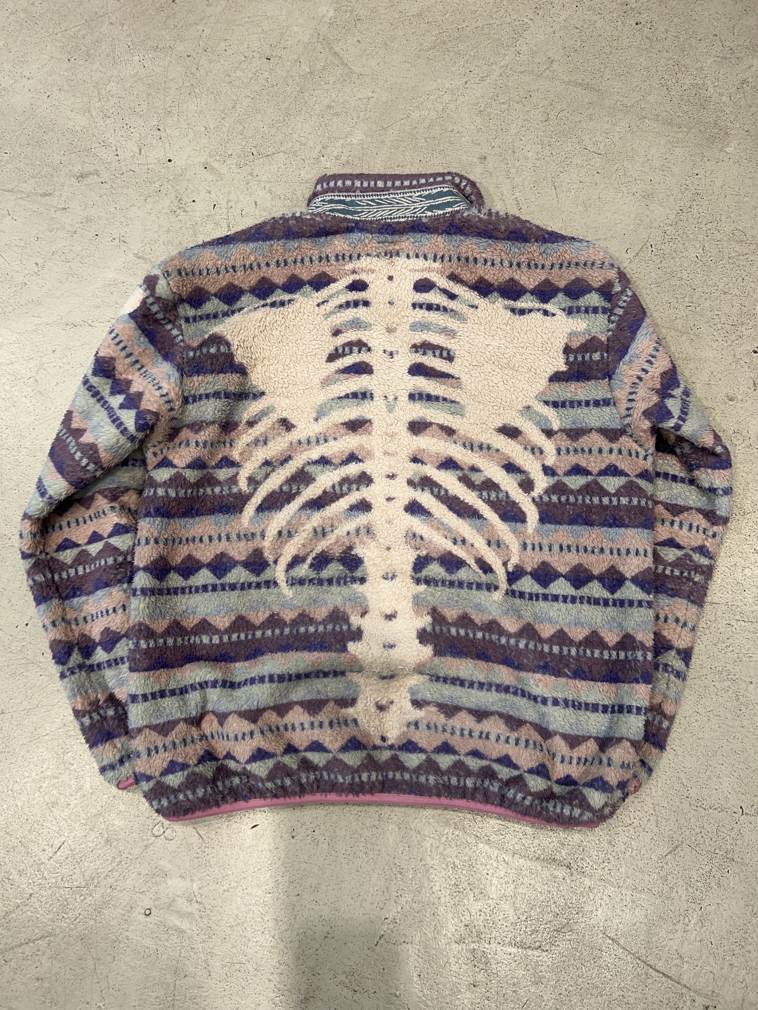 Vintage Kapital Ashland Stripe & Bone Fleece Jacke (XL)