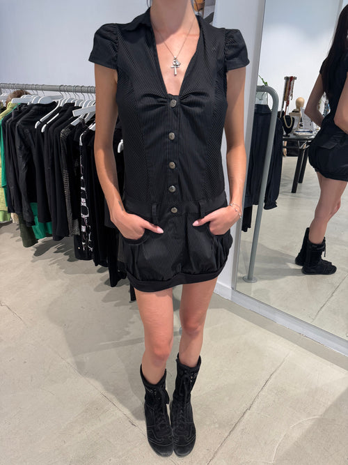 Vintage Pinstripe Dress (M)