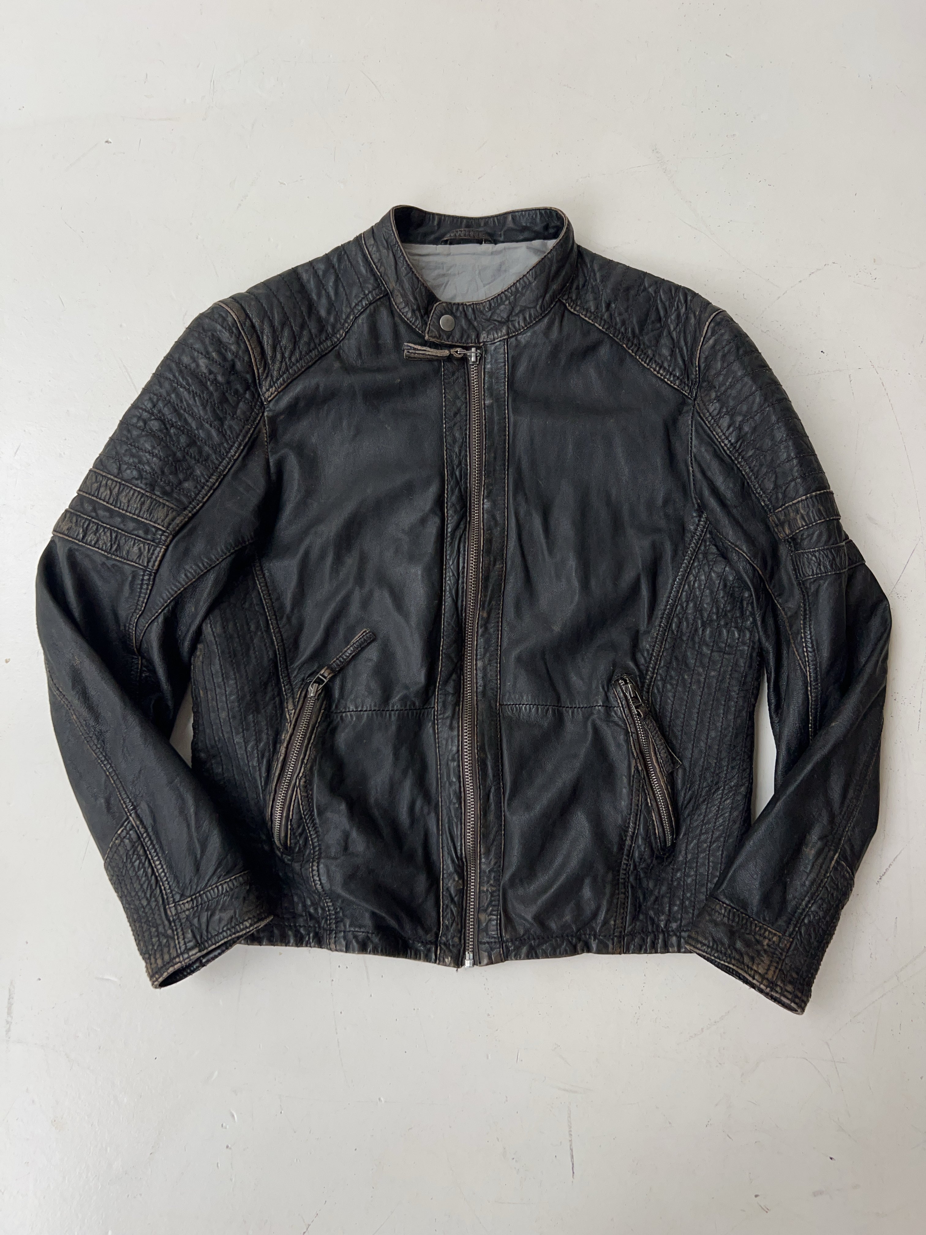 Vintage Trapper Leather Jacket (M)