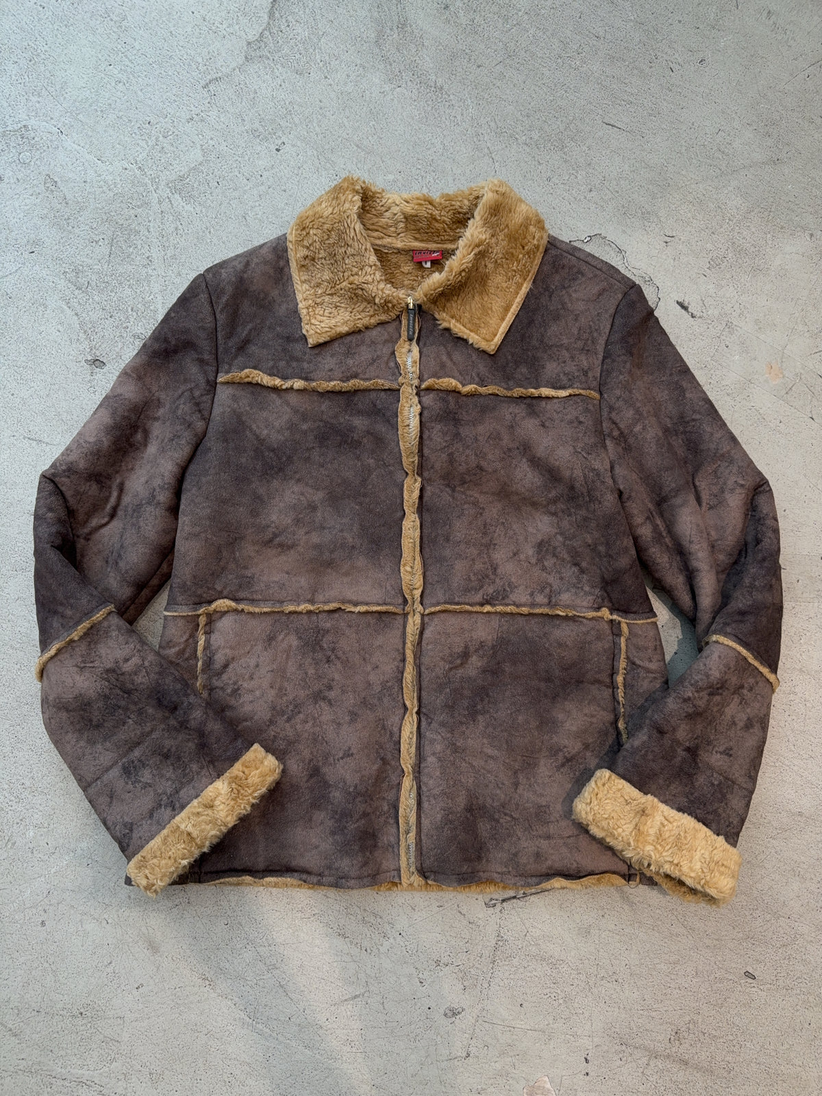 Vintage Invicta Faux Wildleder Jacke (S)
