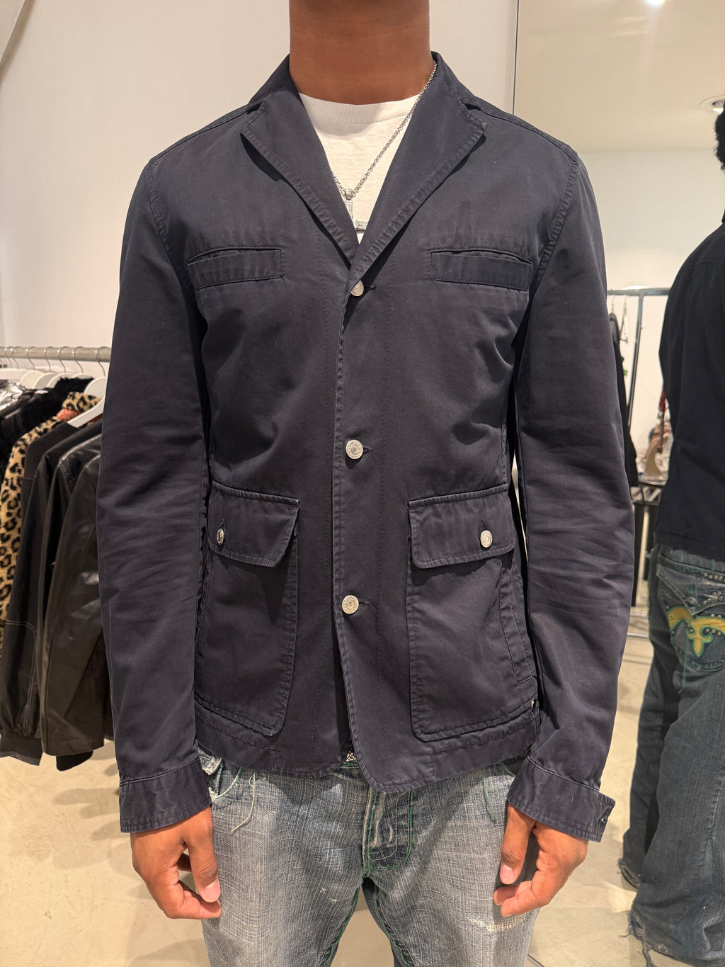 Vintage Dsquared2 Dark Blue Blazer (L)