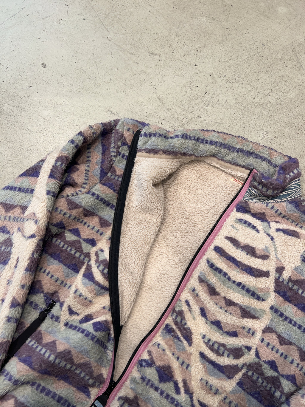 Vintage Kapital Ashland Stripe & Bone Fleece Jacke (XL)