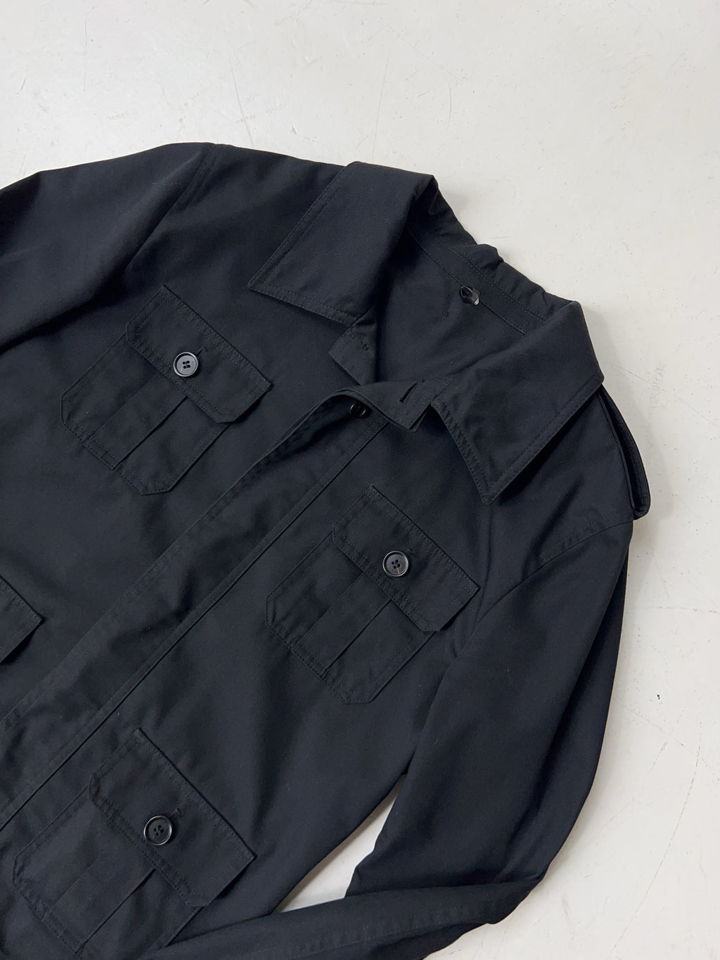 Vintage Christian Dior Black Officer Jacke (M)