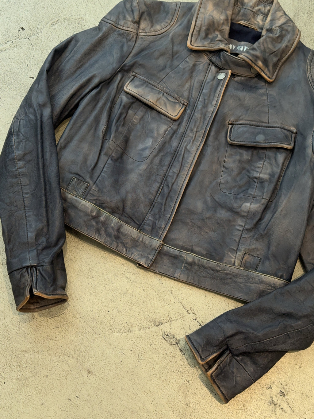 Vintage Merry Manni Leder Jacke (S)