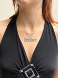 Vintage 925 Silber Herzchen Collier Kette