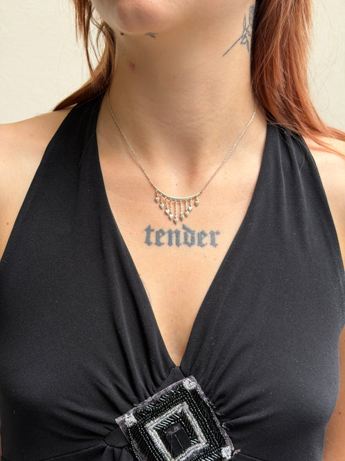 Vintage 925 Silber Herzchen Collier Kette