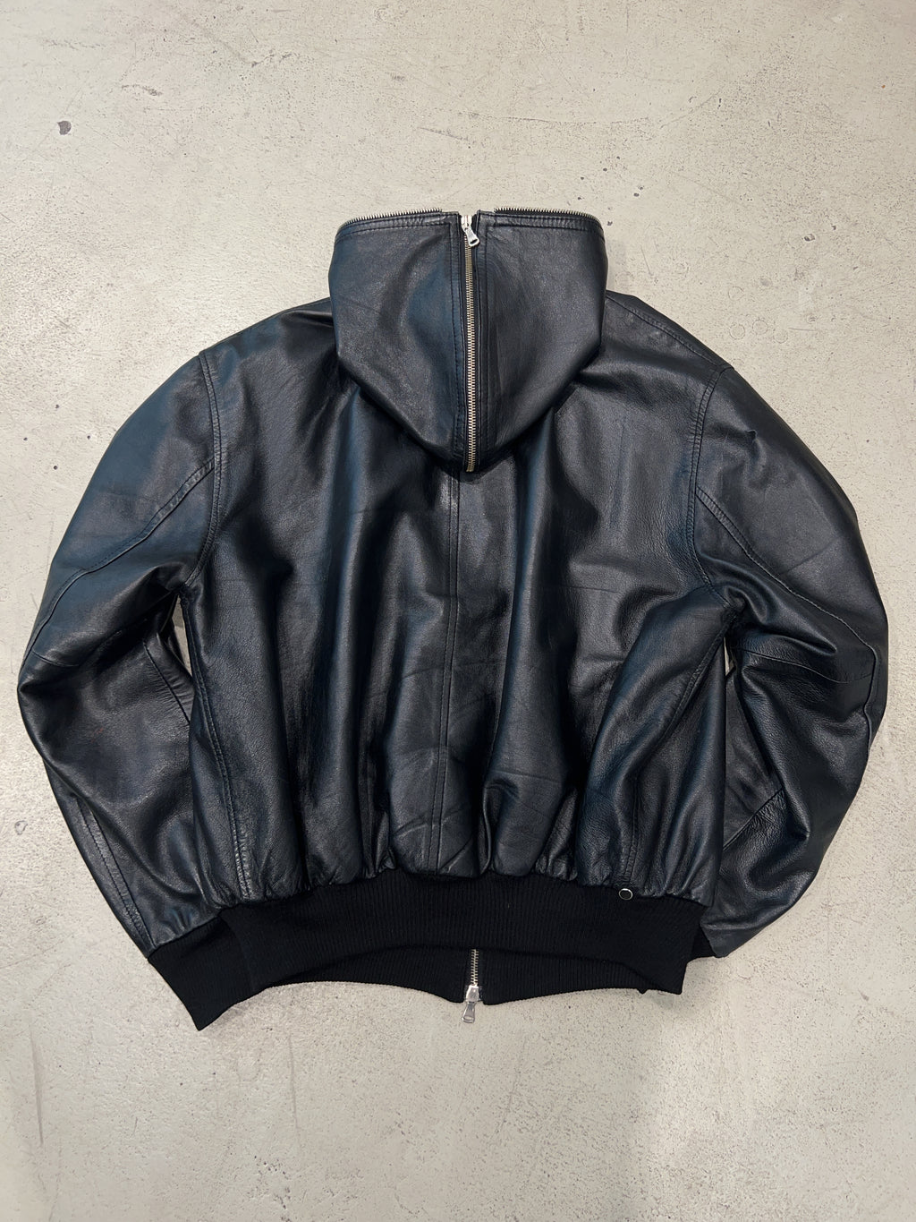 Vintage Full Zip Leder Jacke (XXL)