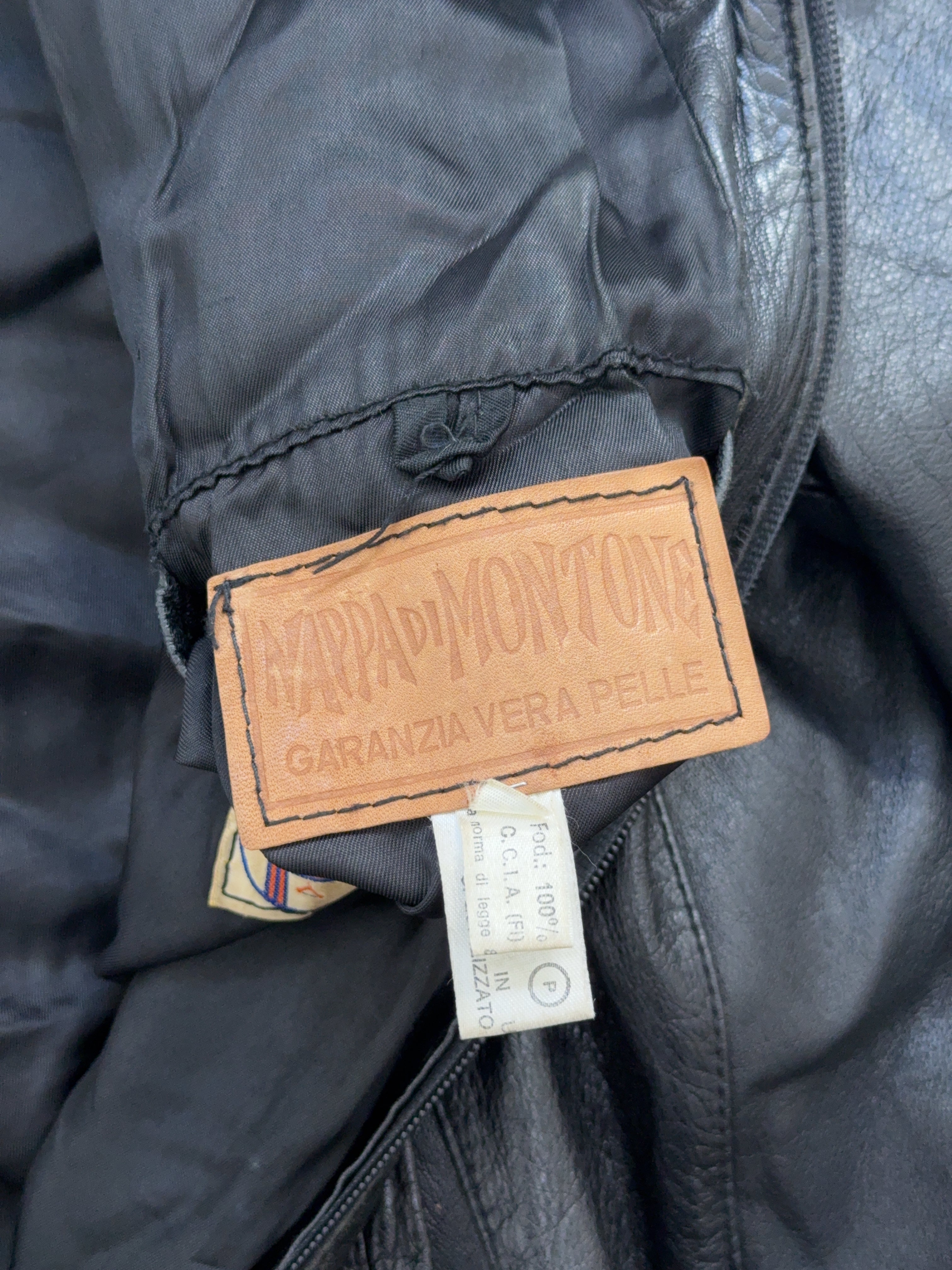 Vintage Nappa Di Montone Leder Jacke (L)
