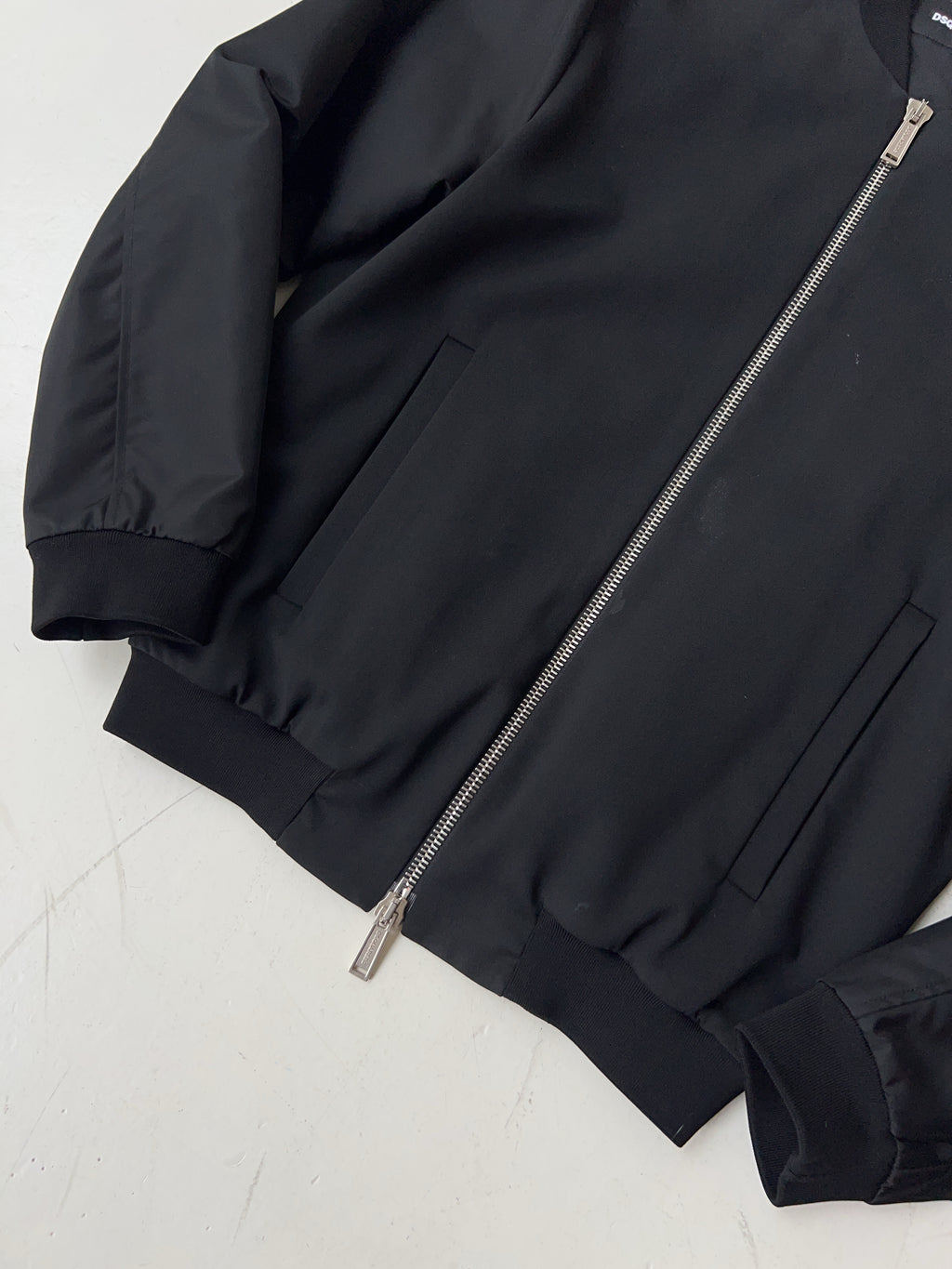 Vintage Dsquared2 Black Satin Bomber Jacket (L)