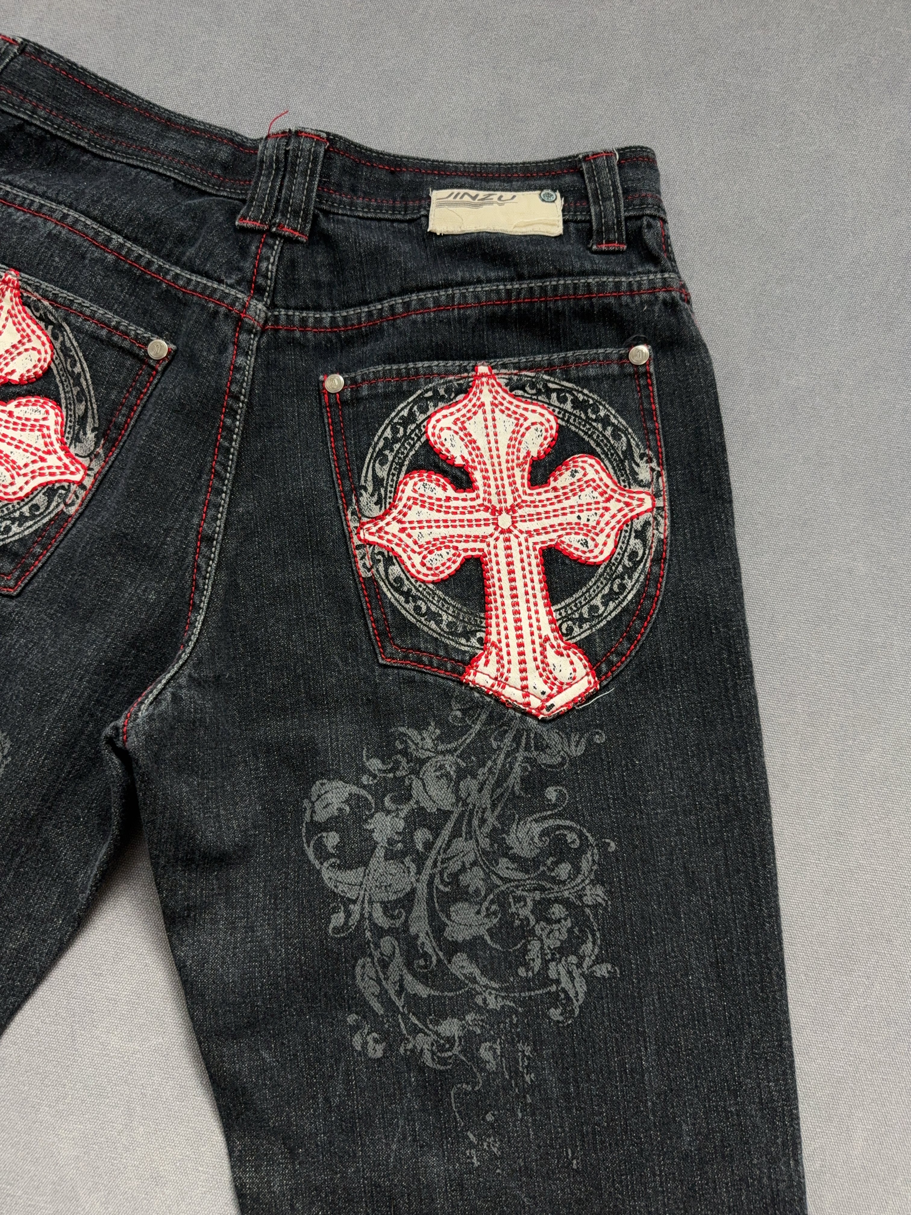 Vintage Jinzu Baggy Jeans für Herren. Y2K Second Hand 2000s Fashion 